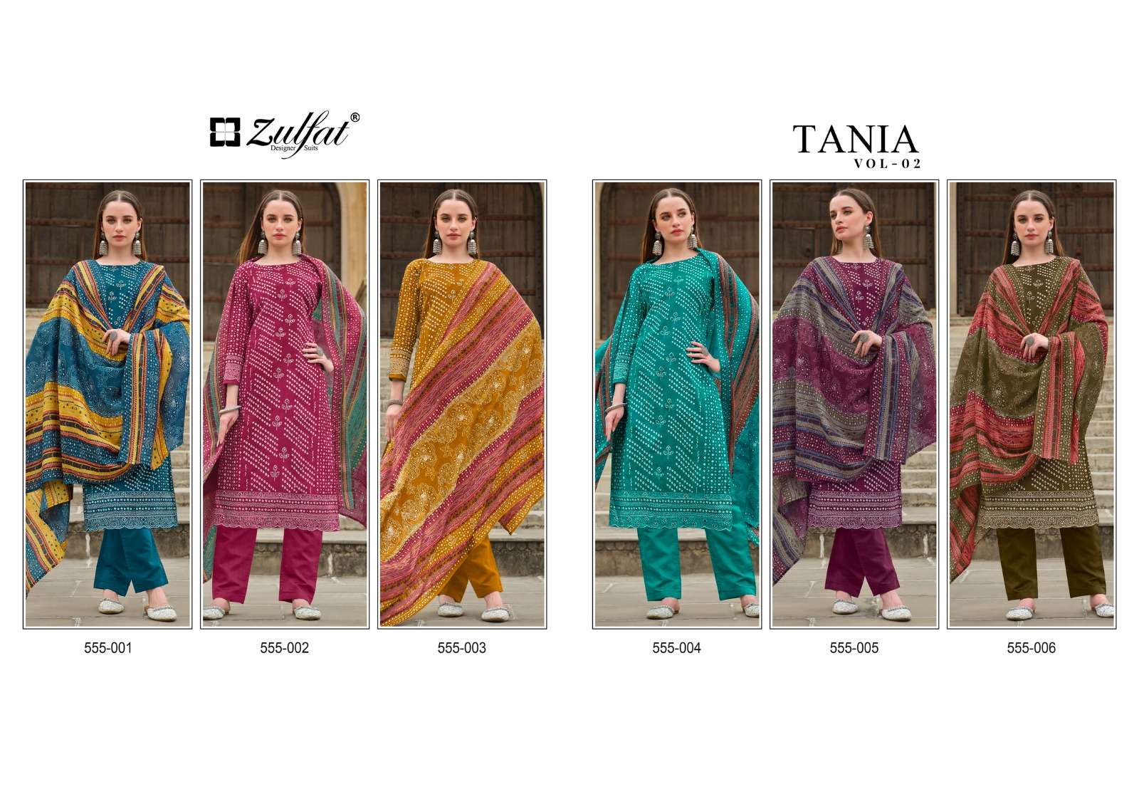 ZULFAT DESIGNER SUITS TANIA VOL 2