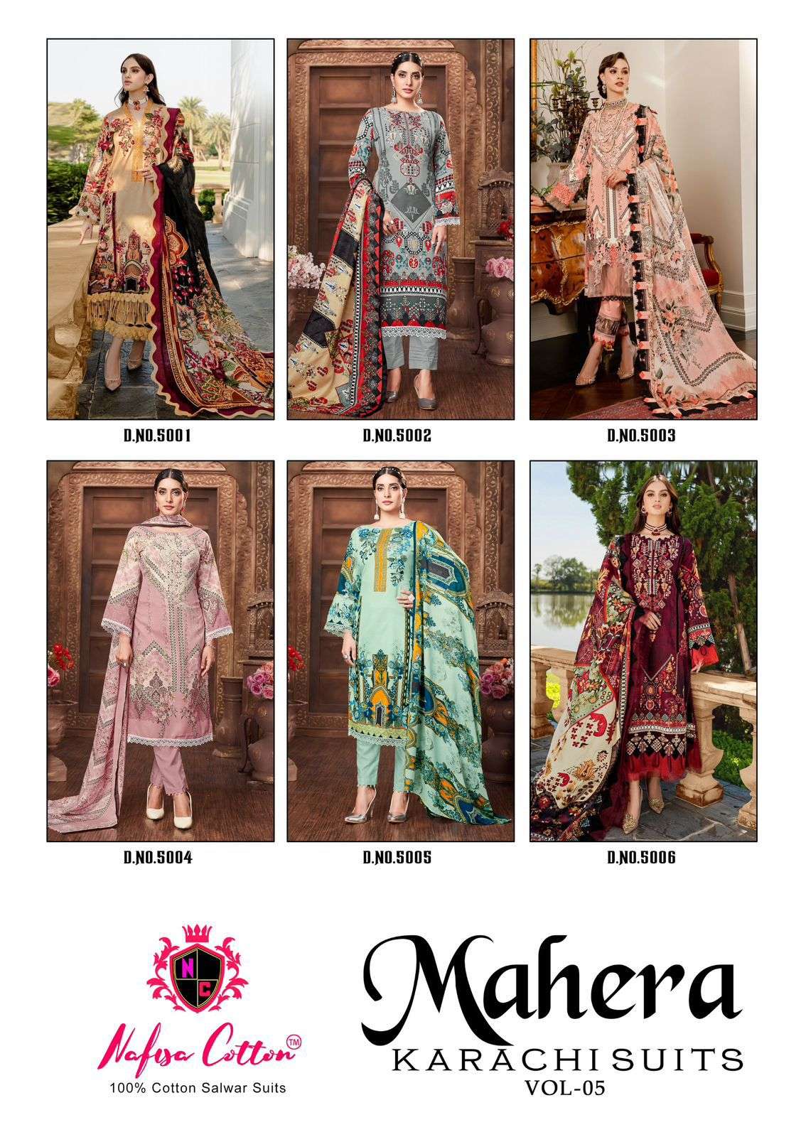 NAFISA COTTON MAHERA KARACHI SUITS VOL 5