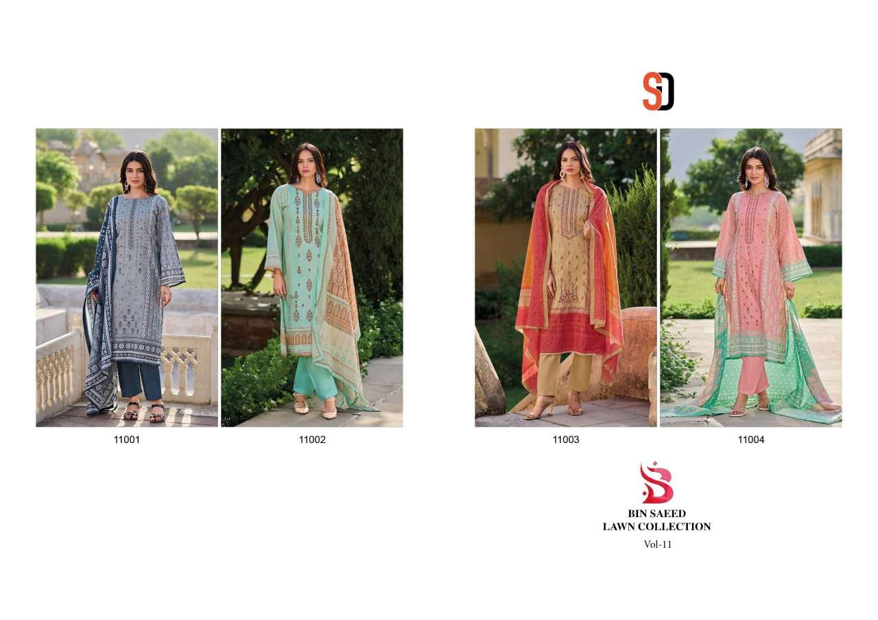 SHARADDHA DESIGNER BIN SAEED LAWN COLLECTION VOL 11