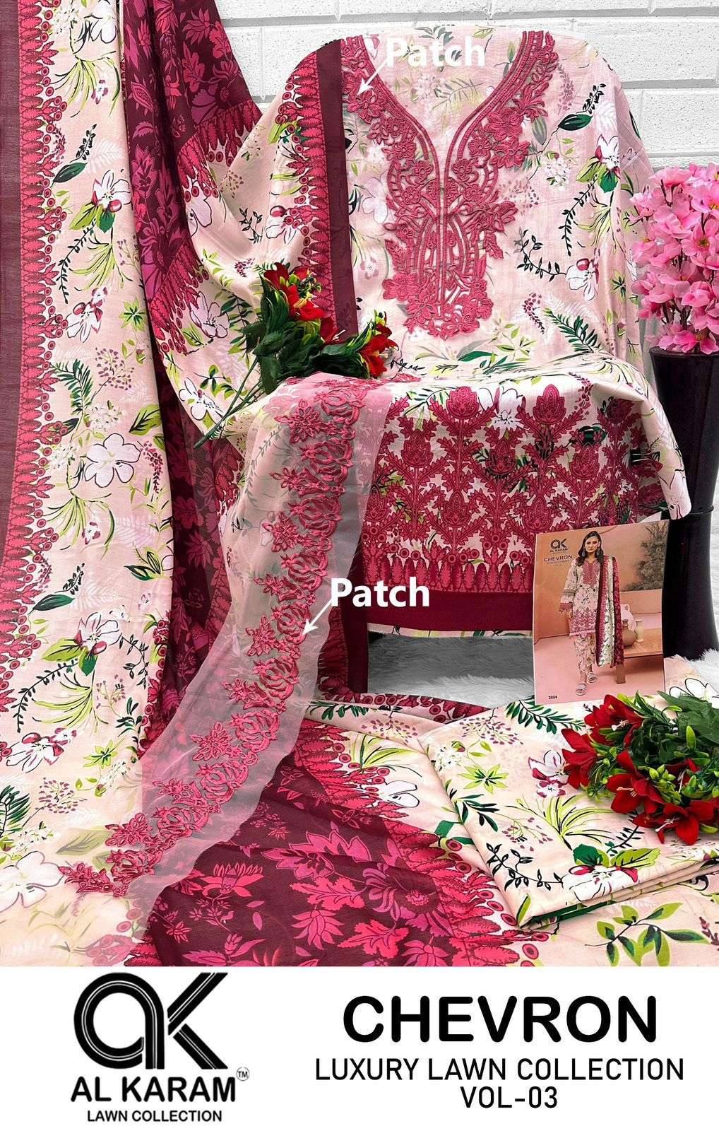 AL KARAM CHEVRON LUXURY LAWN COLLECITON VOL 3