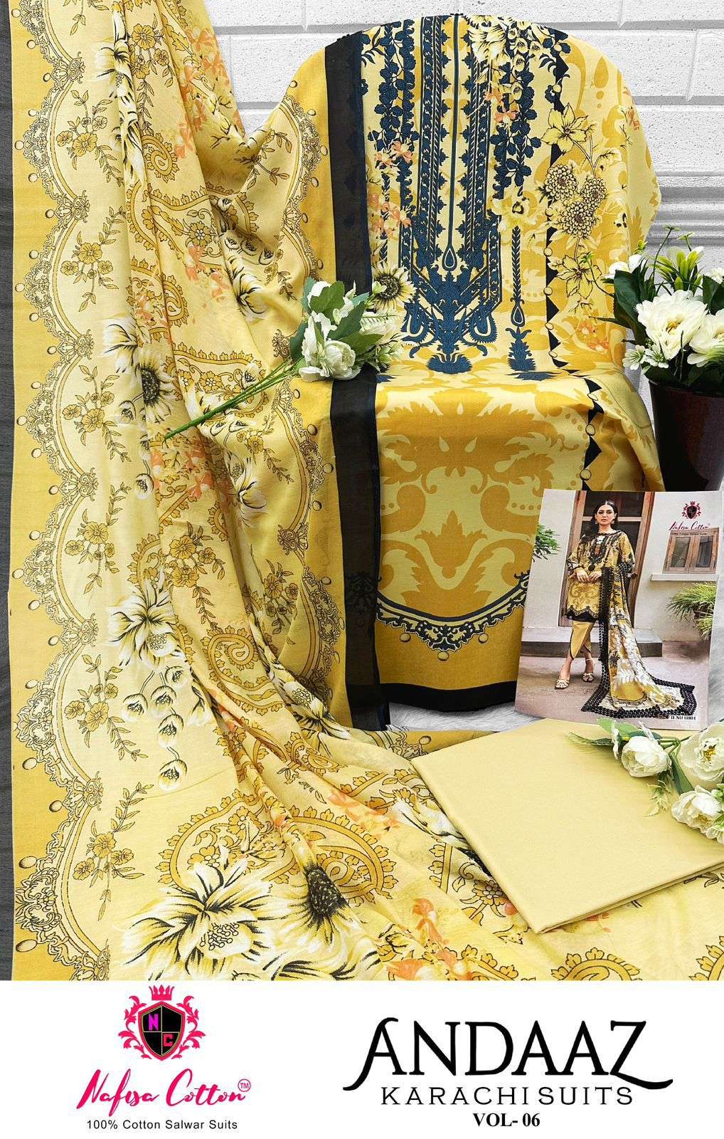 NAFISA COTTON ANDAAZ KARACHI SUITS VOL 6
