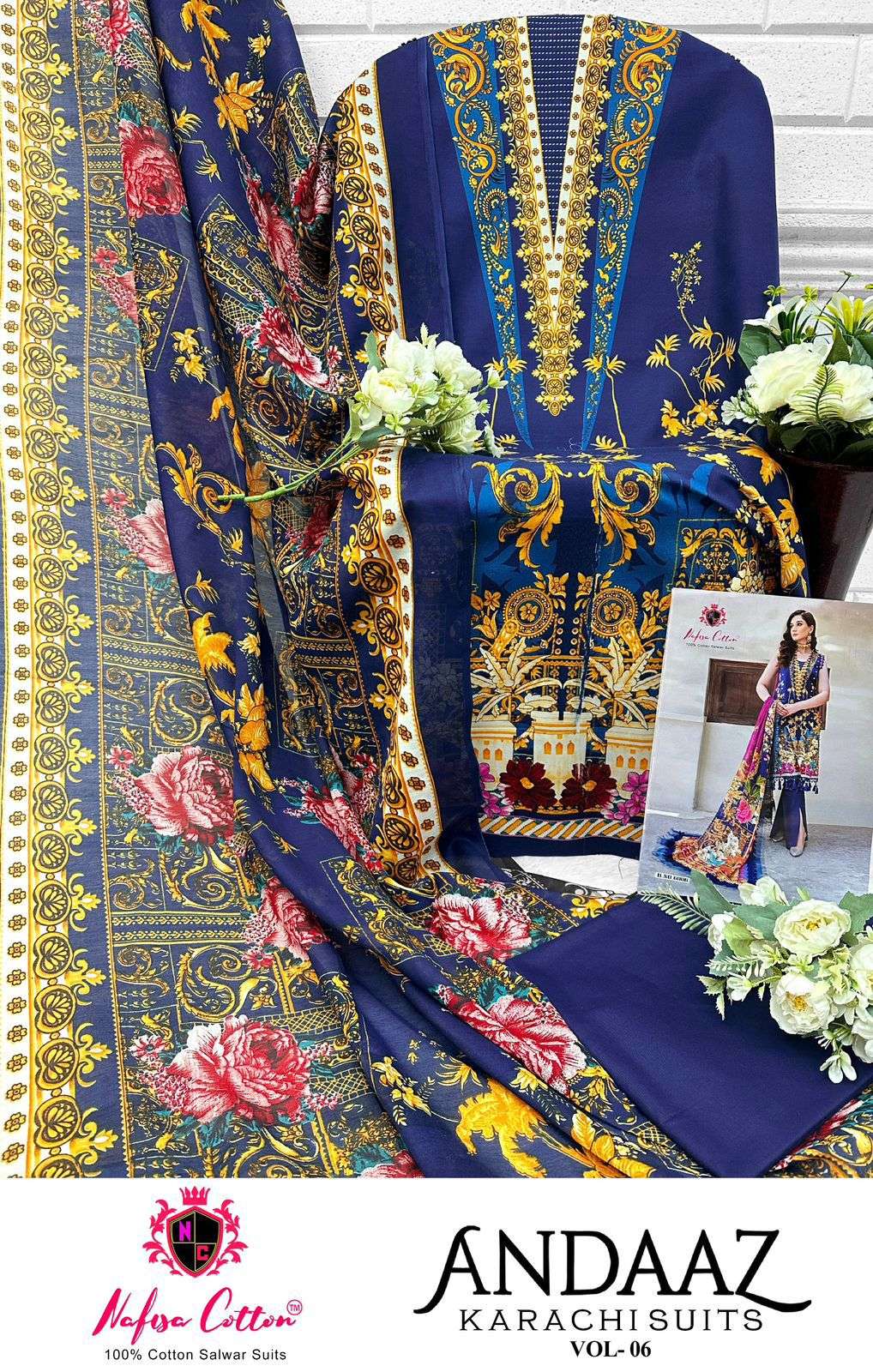 NAFISA COTTON ANDAAZ KARACHI SUITS VOL 6