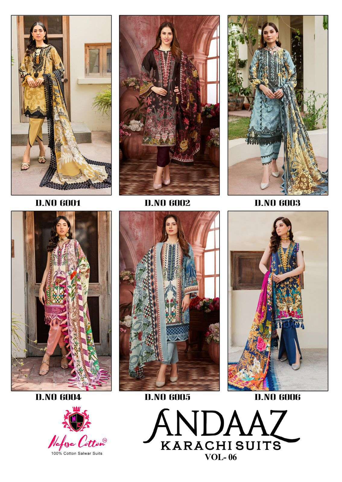 NAFISA COTTON ANDAAZ KARACHI SUITS VOL 6