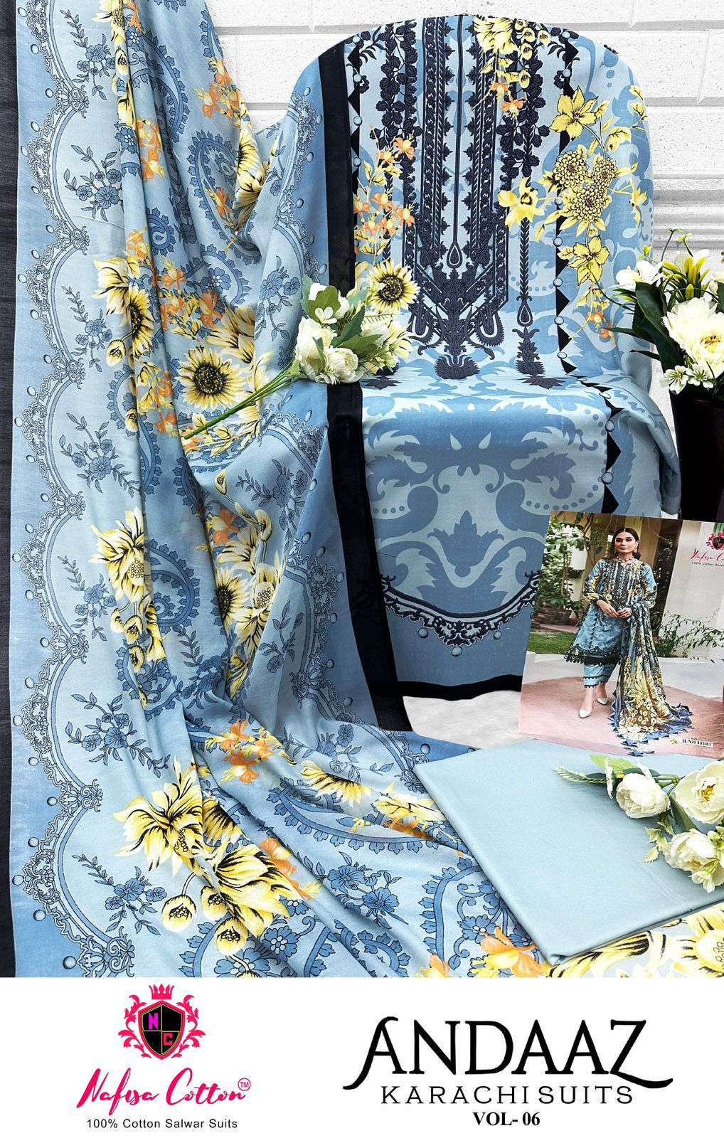 NAFISA COTTON ANDAAZ KARACHI SUITS VOL 6