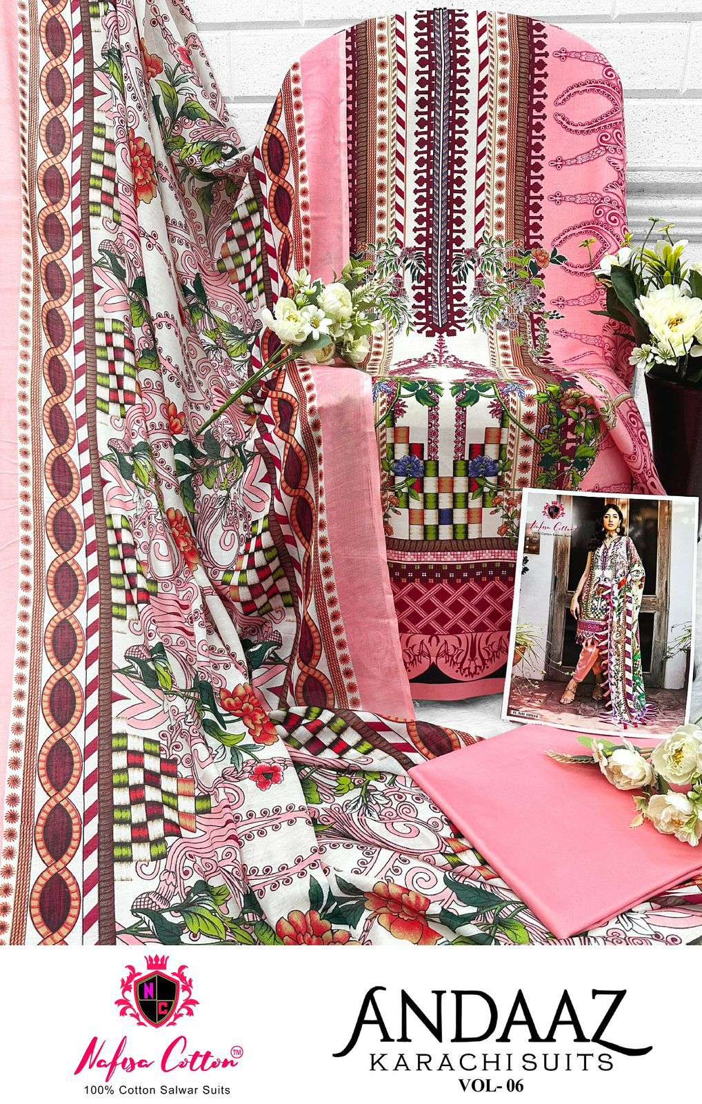 NAFISA COTTON ANDAAZ KARACHI SUITS VOL 6