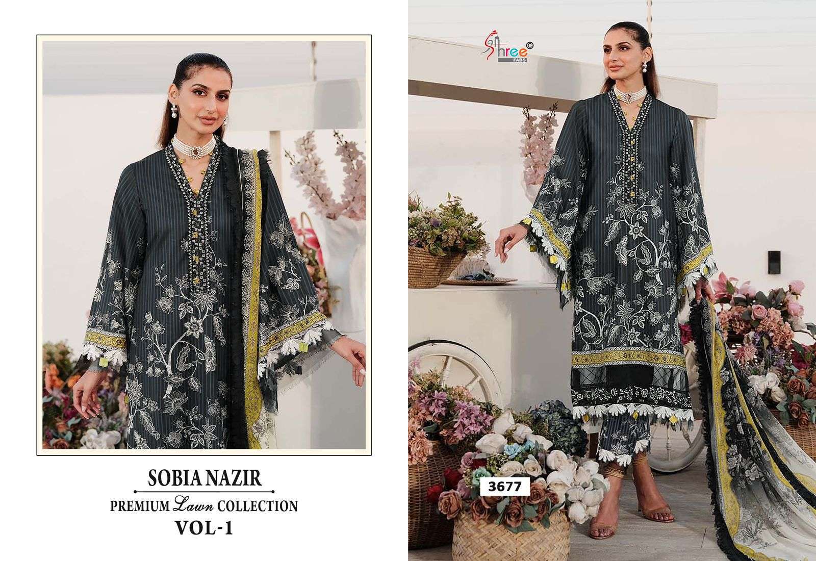 SHREE FABS SOBIA NAZIR PREMIUM LAWN COLLETION VOL 1
