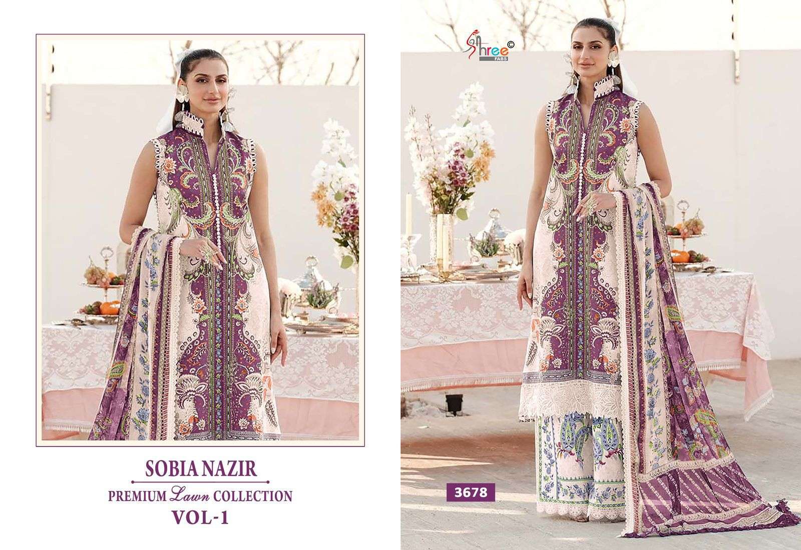 SHREE FABS SOBIA NAZIR PREMIUM LAWN COLLETION VOL 1