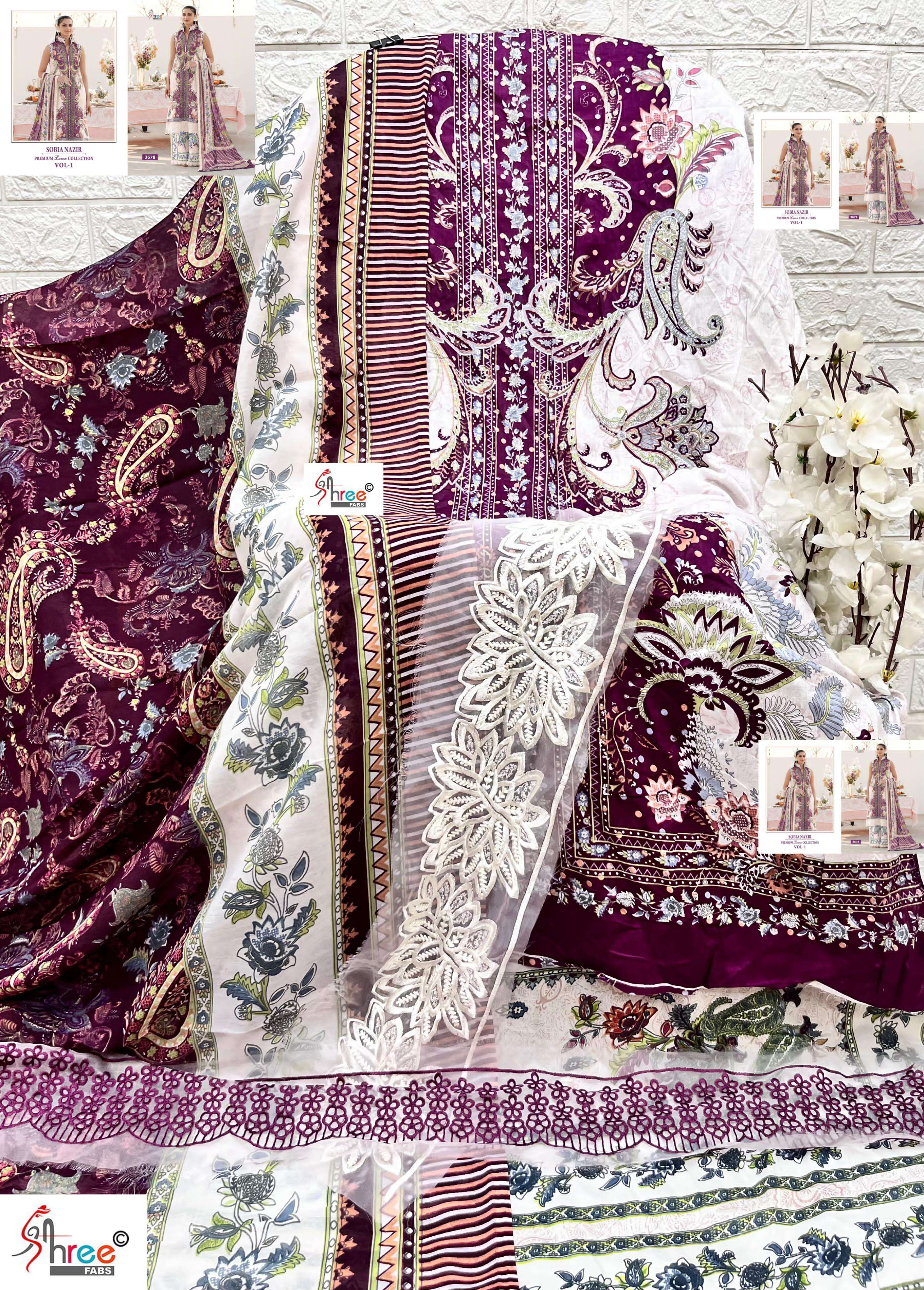SHREE FABS SOBIA NAZIR PREMIUM LAWN COLLETION VOL 1