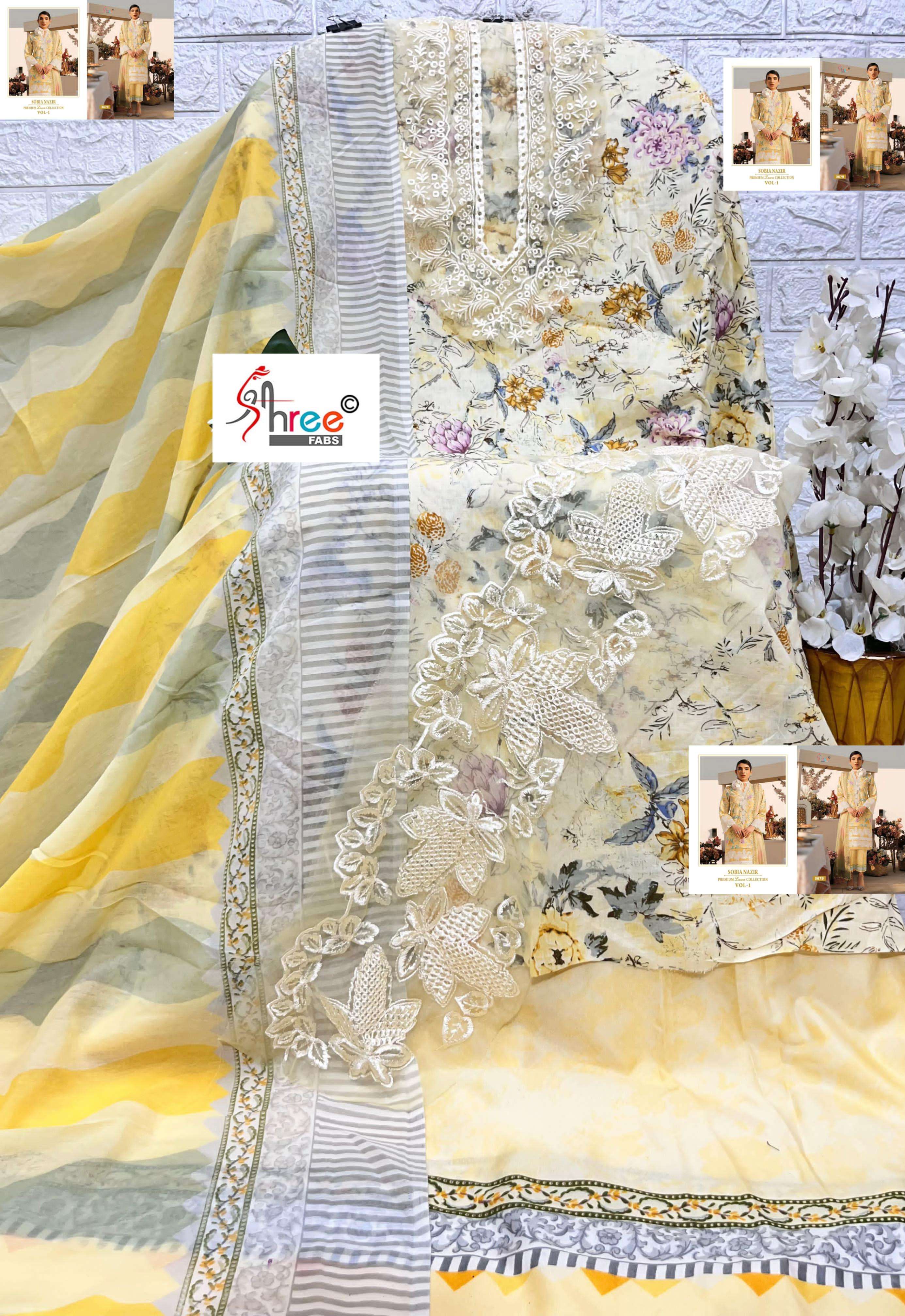 SHREE FABS SOBIA NAZIR PREMIUM LAWN COLLETION VOL 1