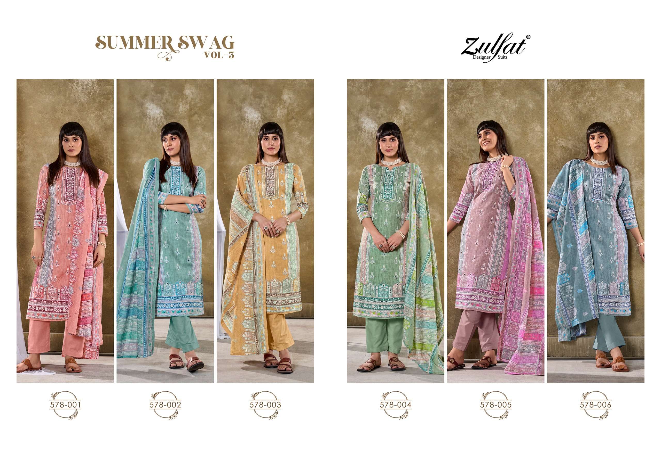 ZULFAT DESIGNER SUITS SUMMER SWAG VOL 3 