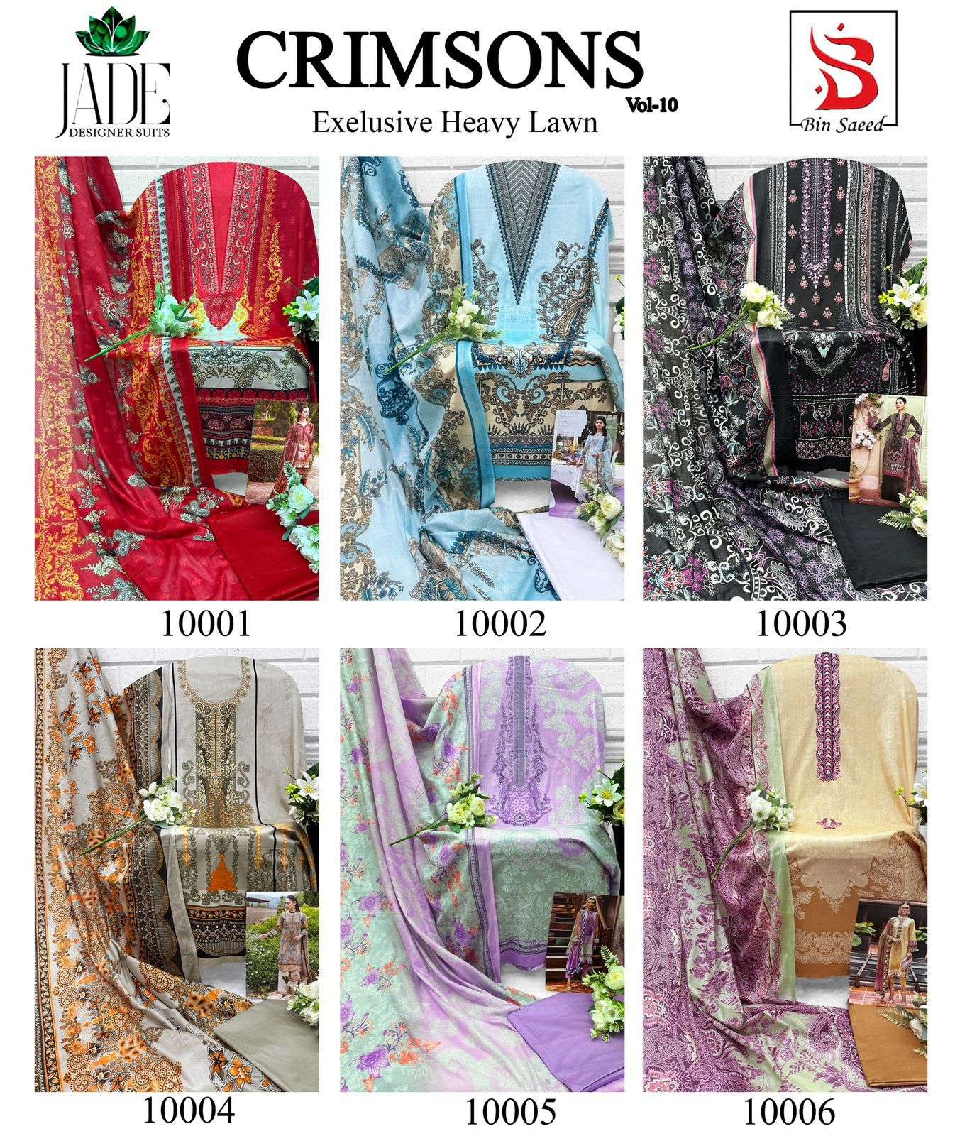 JADE CRIMSON EXCLUSIVE HEAVY LAWN COLLECTION VOL 10