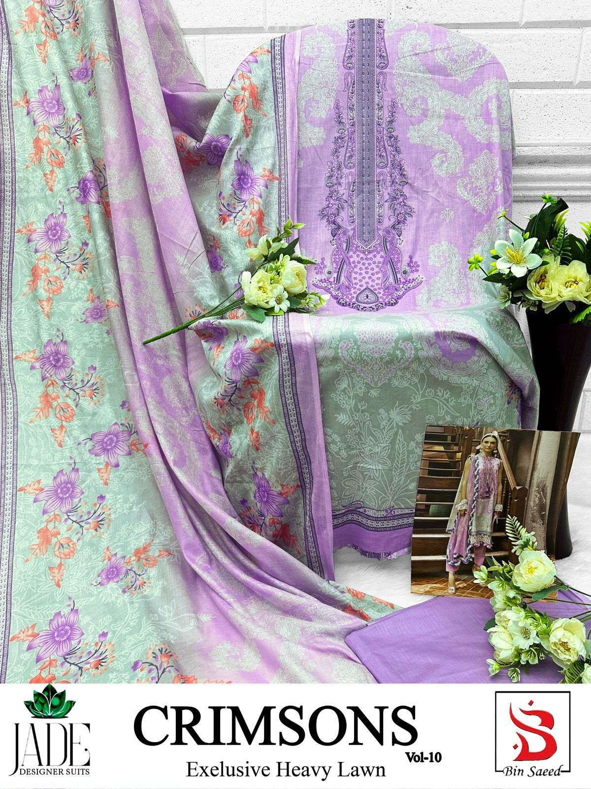 JADE CRIMSON EXCLUSIVE HEAVY LAWN COLLECTION VOL 10