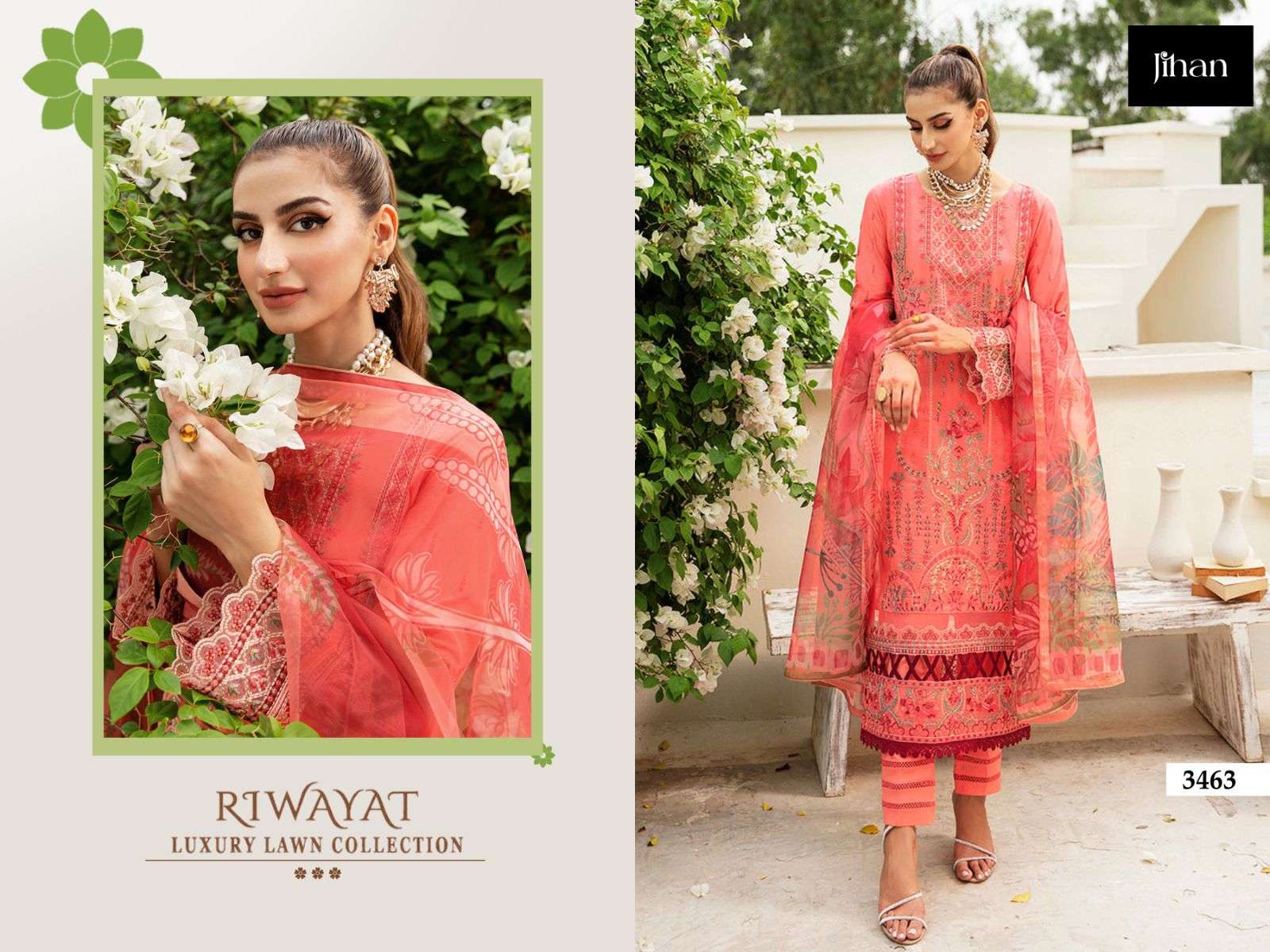 JIHAN RIWAYAT LUXURY LAWN COLLECTION VOL 2