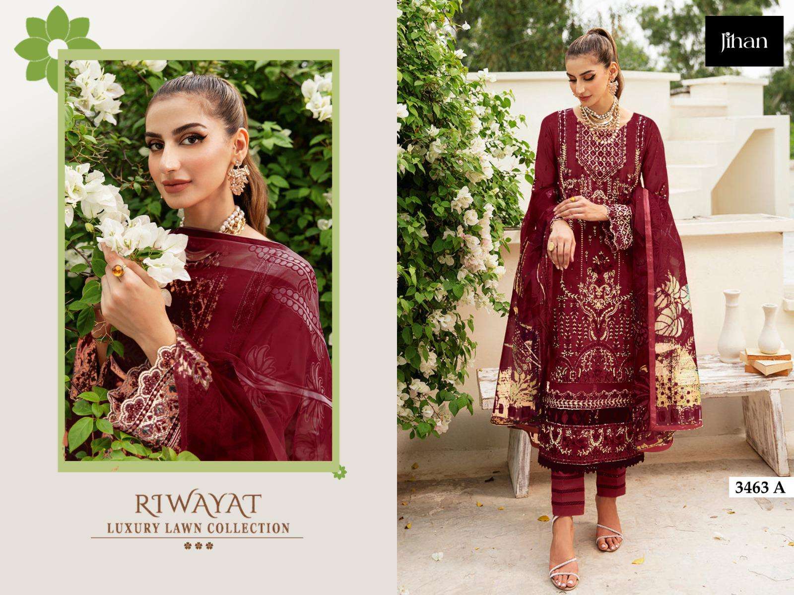 JIHAN RIWAYAT LUXURY LAWN COLLECTION VOL 2