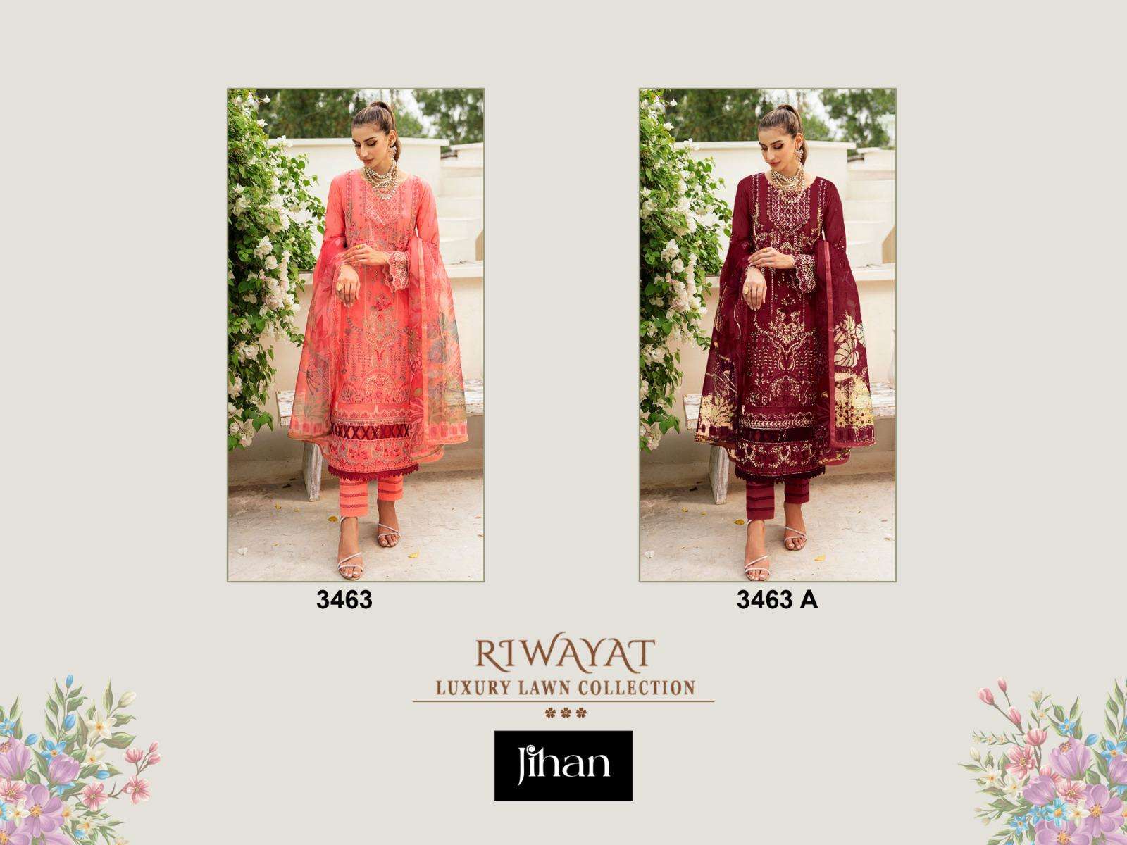 JIHAN RIWAYAT LUXURY LAWN COLLECTION VOL 2