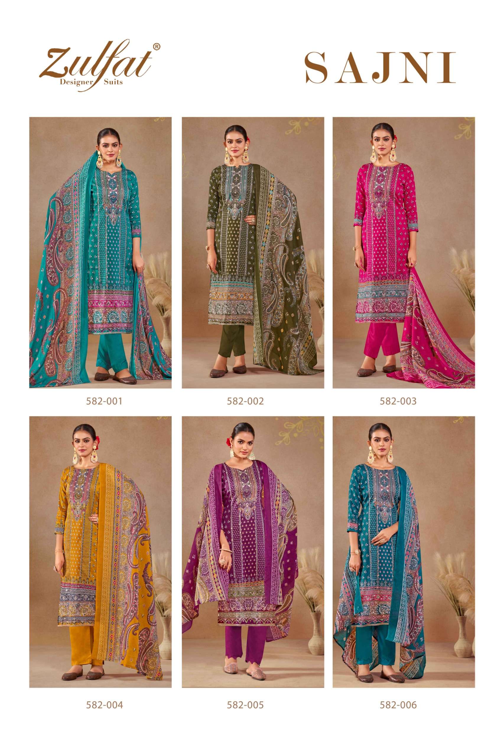 ZULFAT DESIGNER SUITS SAJNI