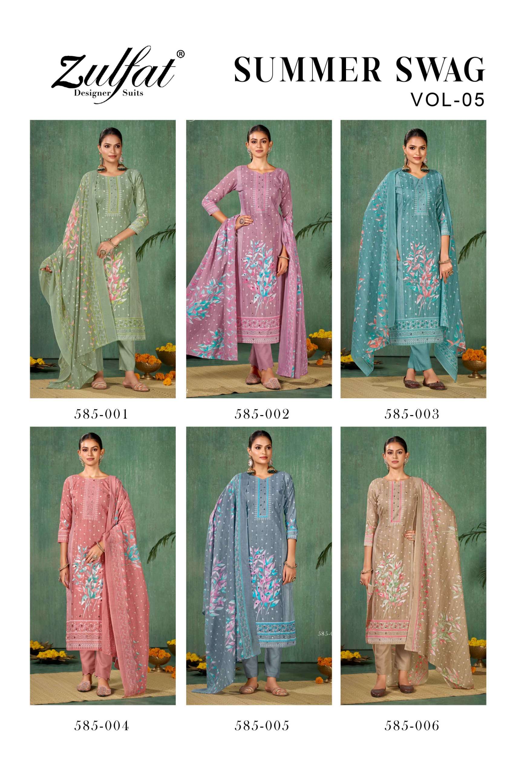 ZULFAT DESIGNER SUITS SUMMER SWAG VOL 5