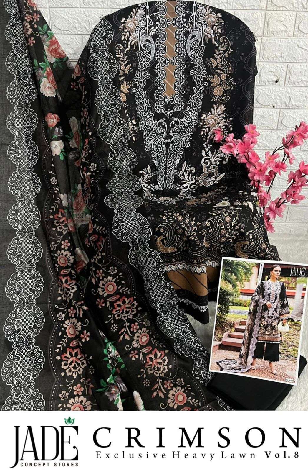 JADE CRIMSON EXCLUSIVE HEAVY LAWN COLLECTION VOL 8 NEW DESIGNS