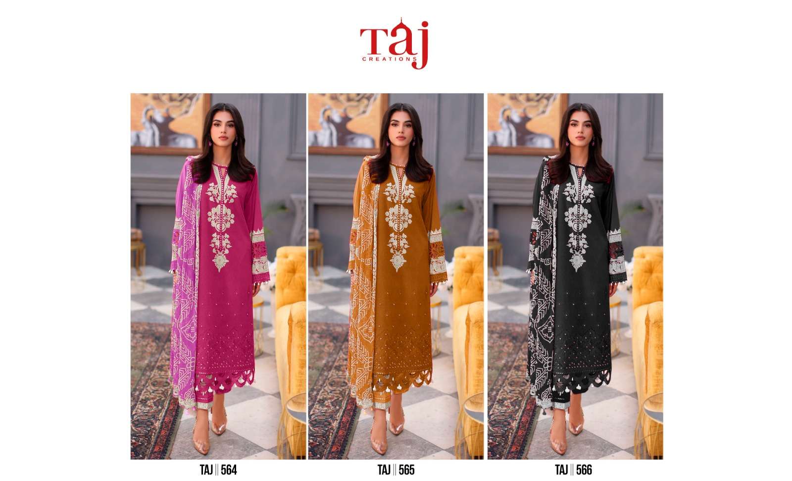 TAJ CREATION D NO 564 TO 566 