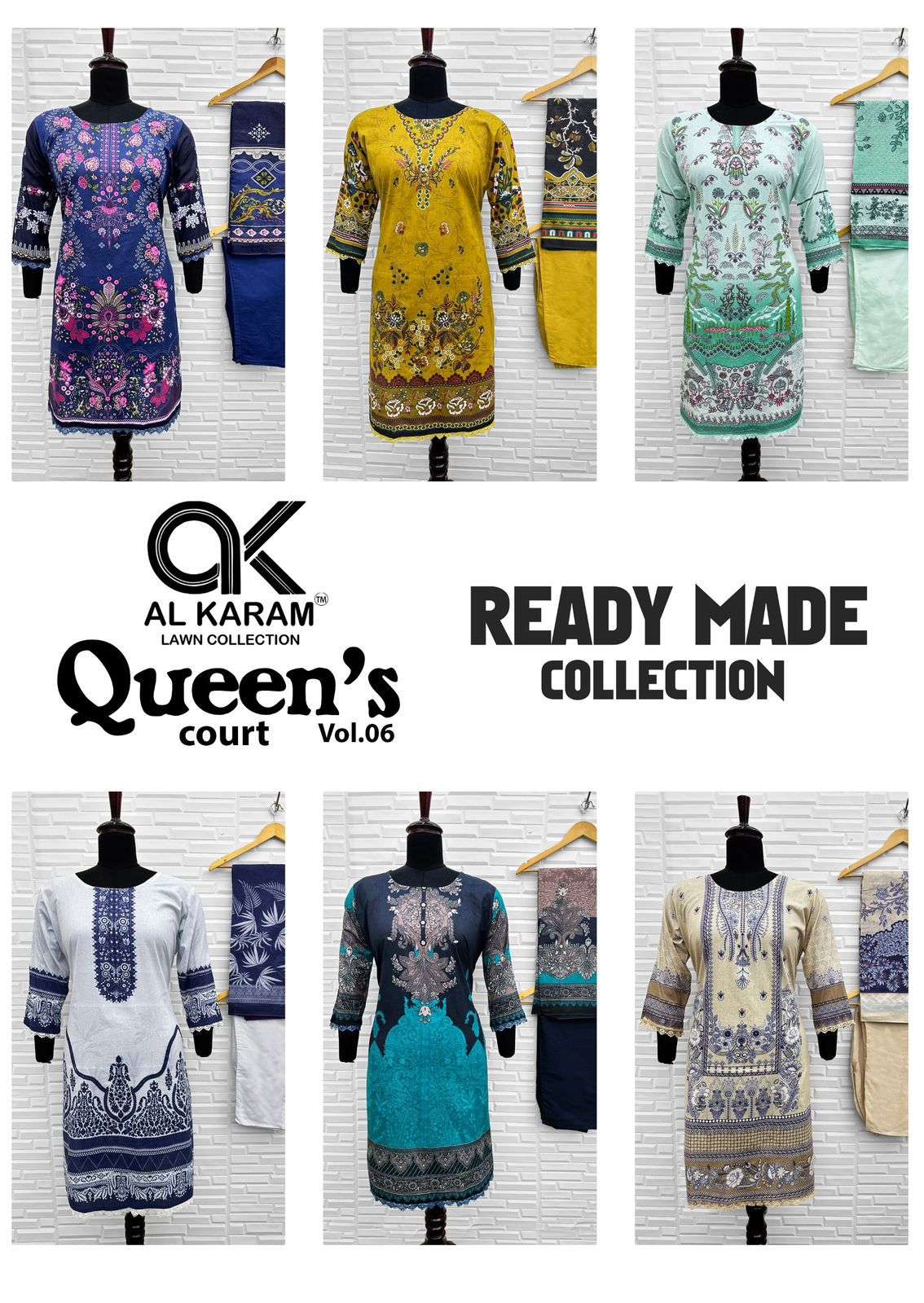  AL KARAM QUEENS COURT VOL 6 READY MADE COLLECTION 