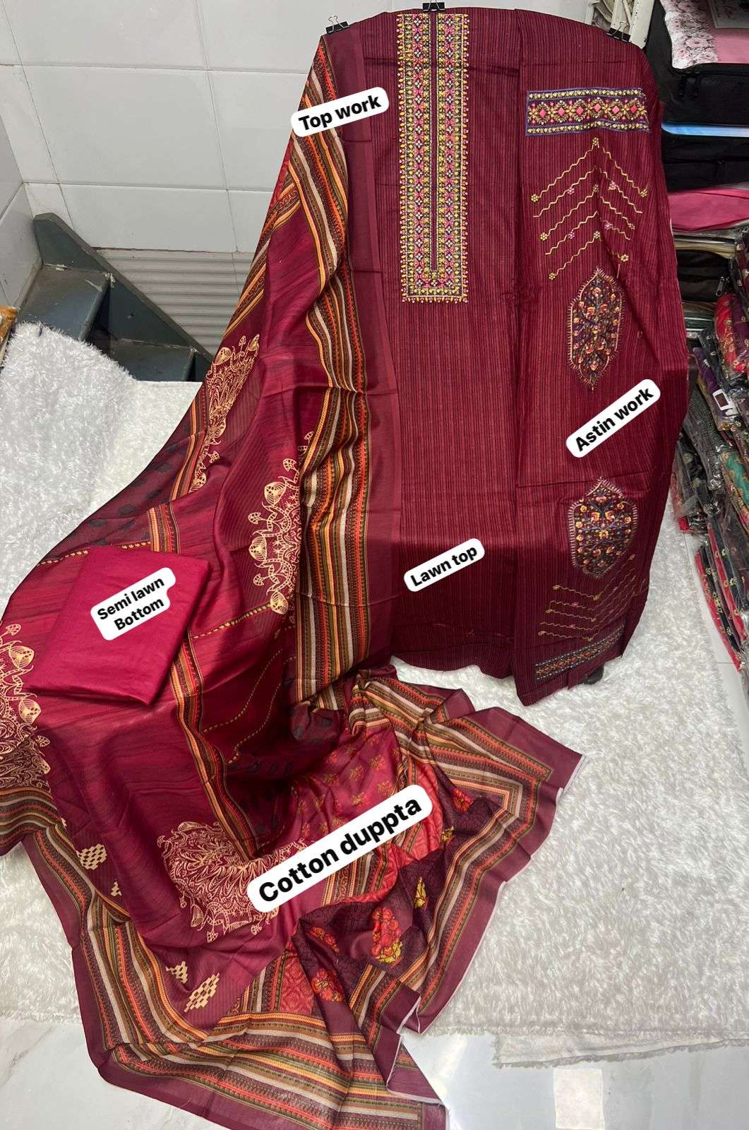 BIN SAEED LAWN DUPATTA COLLECTION 