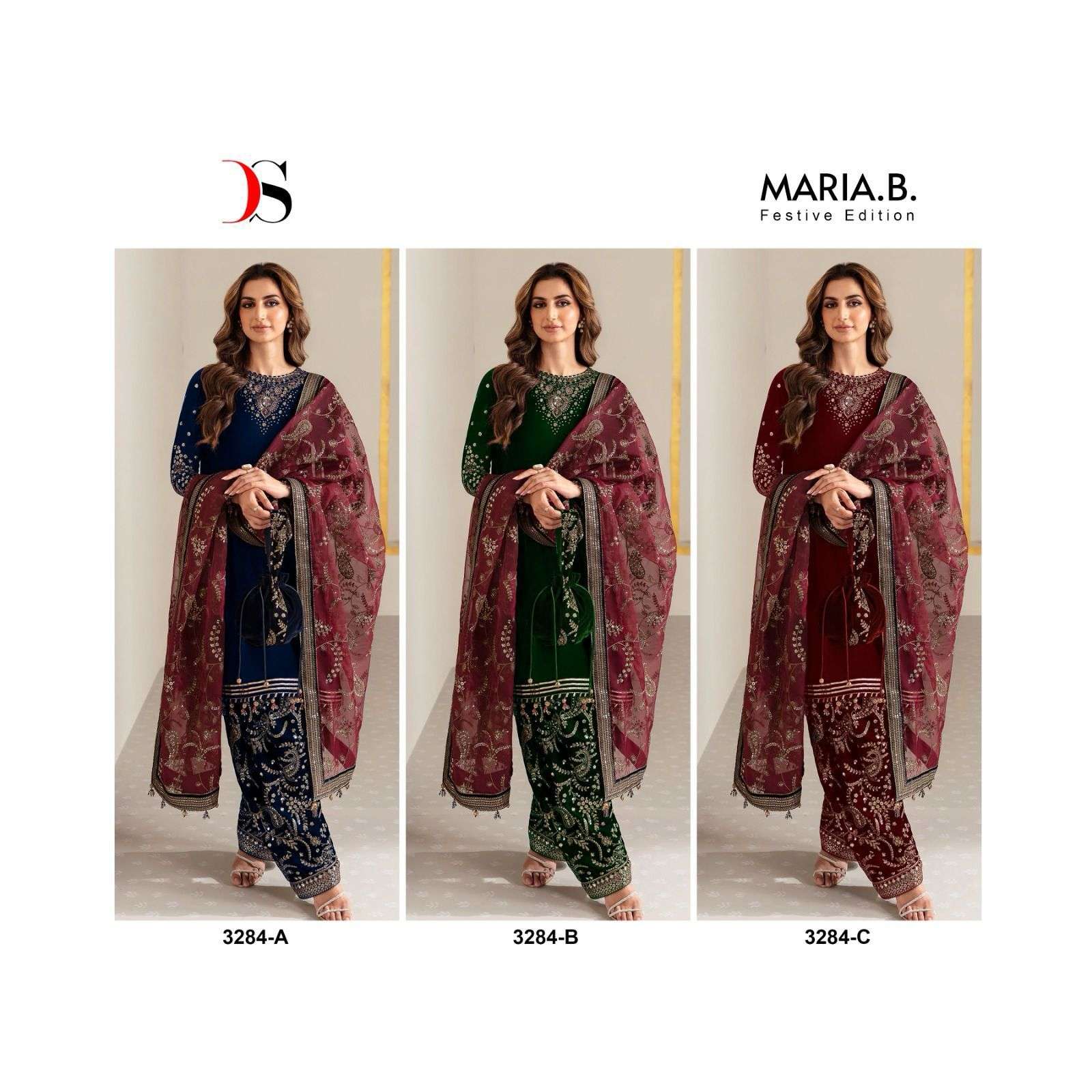 DEEPSY SUITS MARIA B FESTIVE EDITION D NO: 3284