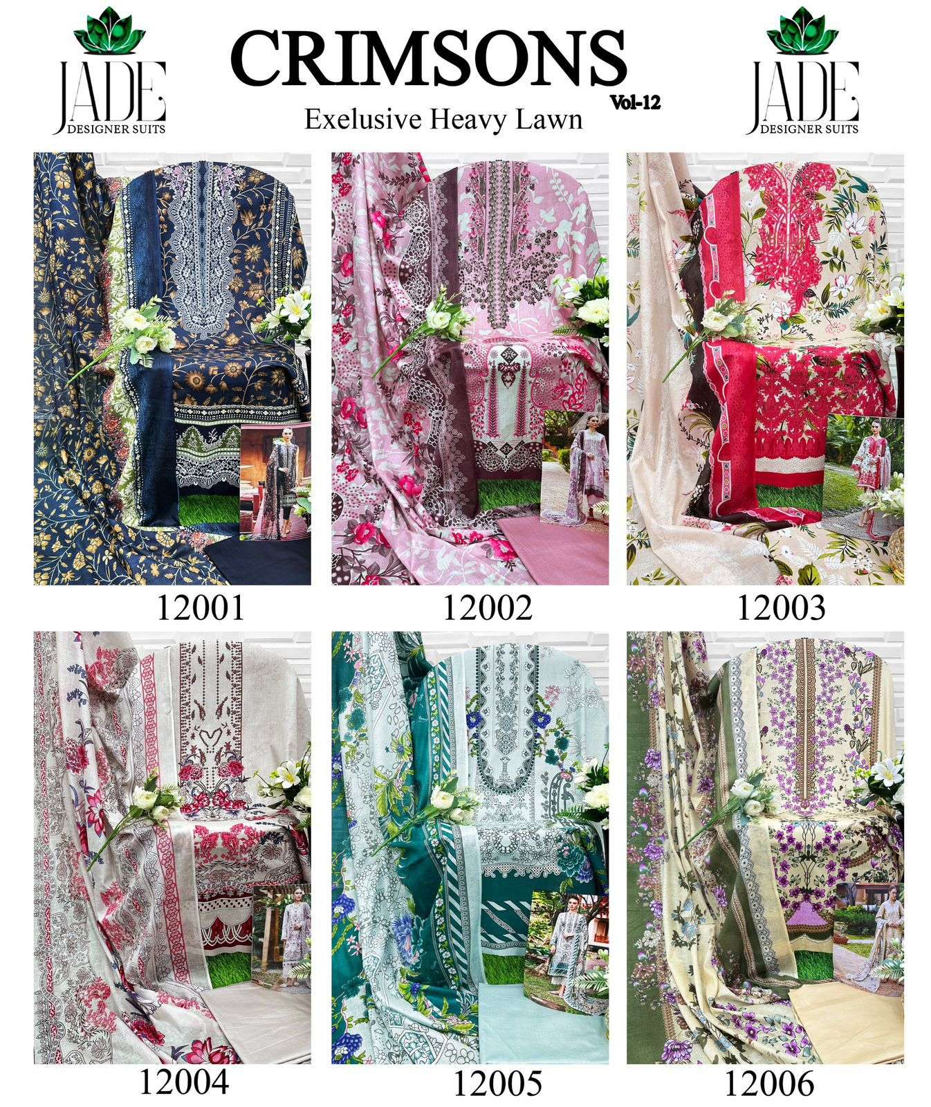 JADE CRIMSON EXCLUSIVE HEAVY LAWN COLLECTION VOL 12 