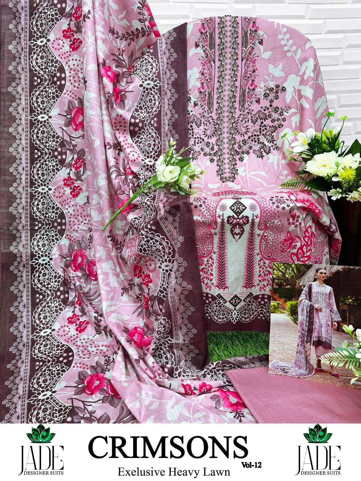 JADE CRIMSON EXCLUSIVE HEAVY LAWN COLLECTION VOL 12 