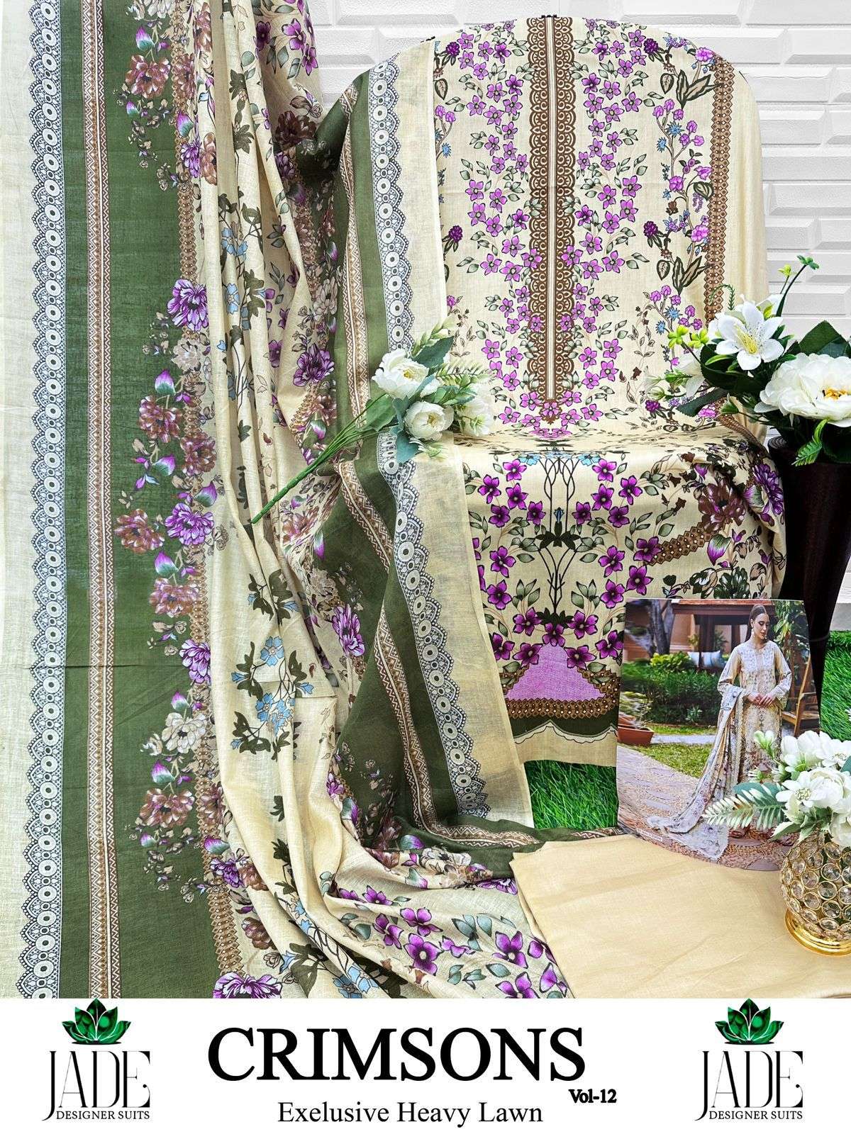 JADE CRIMSON EXCLUSIVE HEAVY LAWN COLLECTION VOL 12 