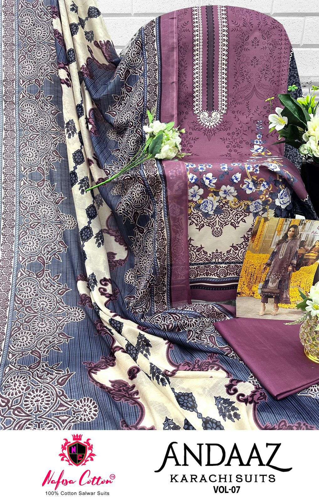 NAFISA COTTON ANDAAZ KARACHI SUITS VOL 7