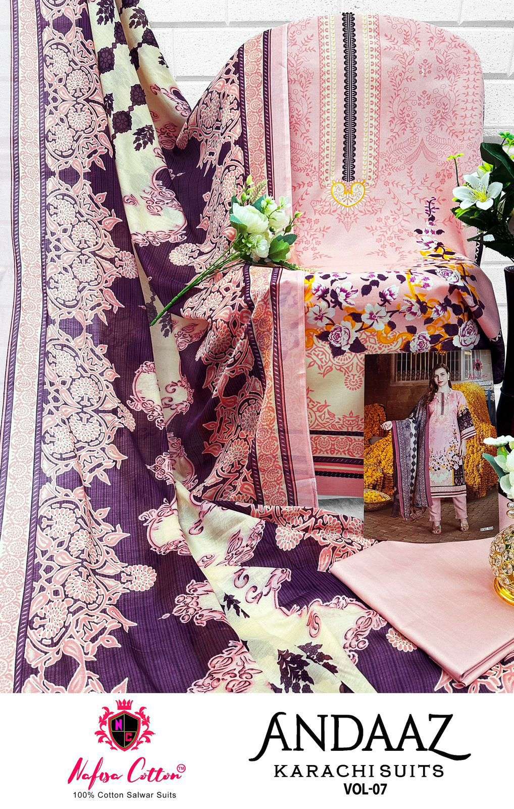 NAFISA COTTON ANDAAZ KARACHI SUITS VOL 7