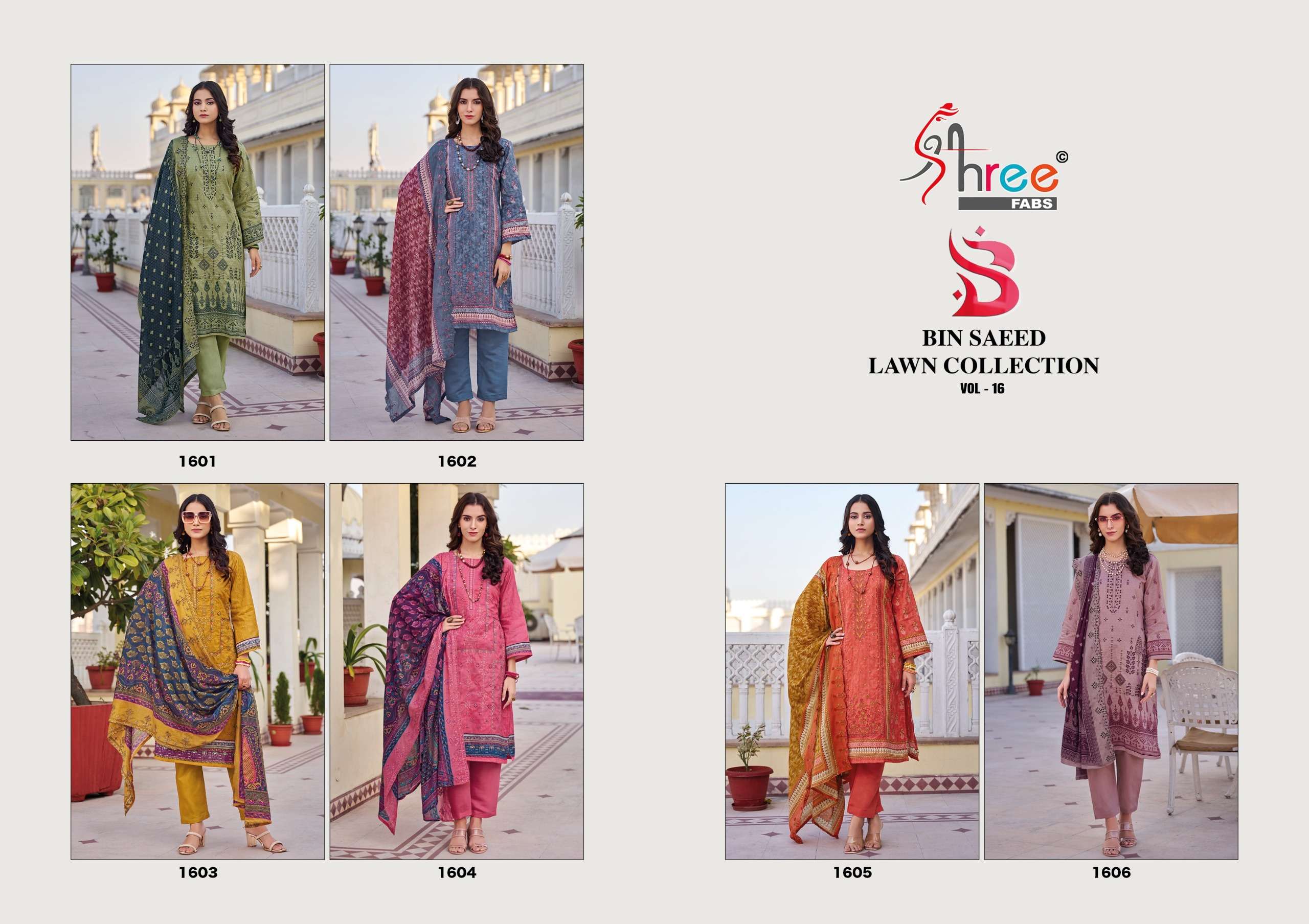 SHREE FABS BIN SAEED LAWN COLLECTION VOL 16