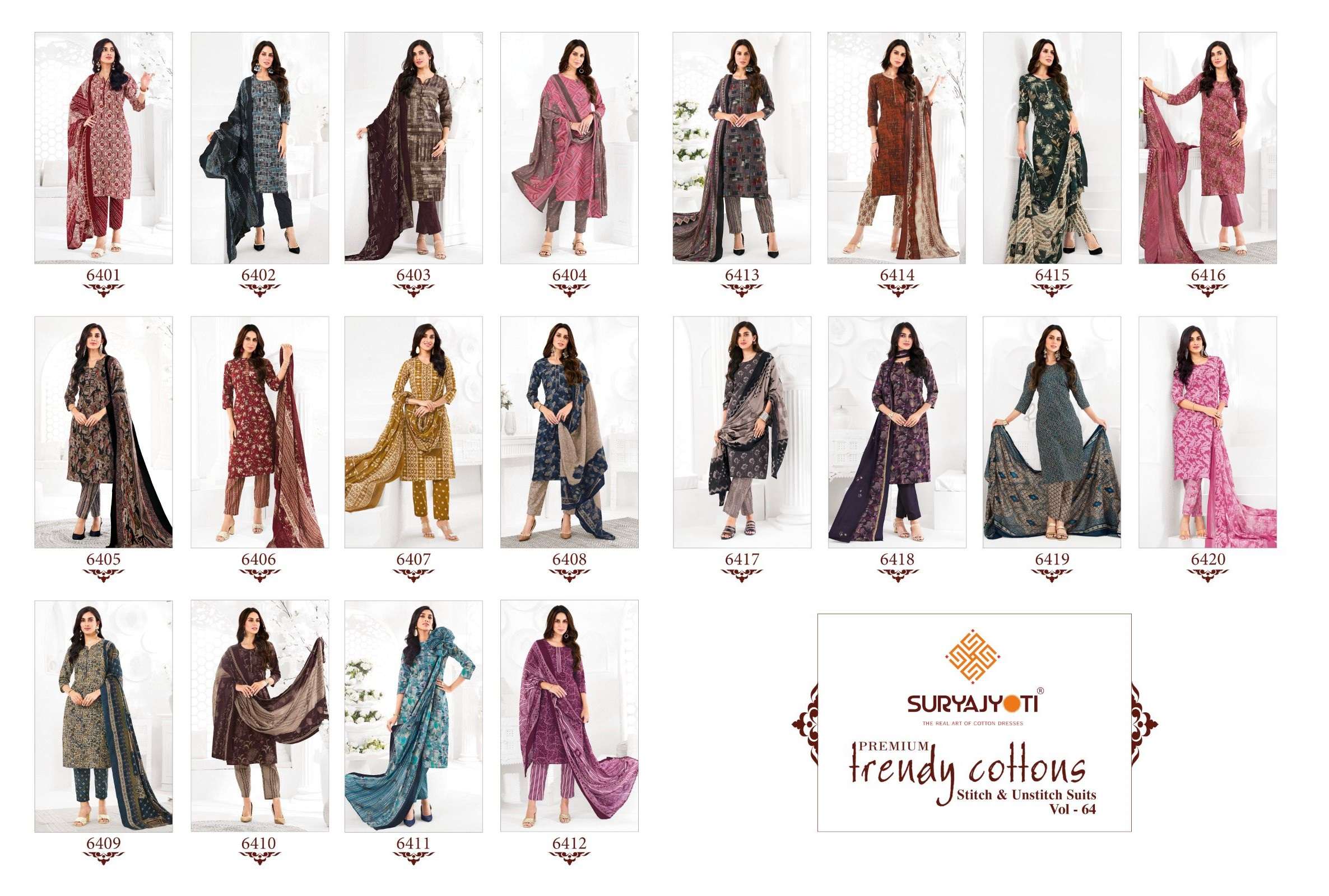 SURYAJYOTI TRENDY COTTON VOL 64 