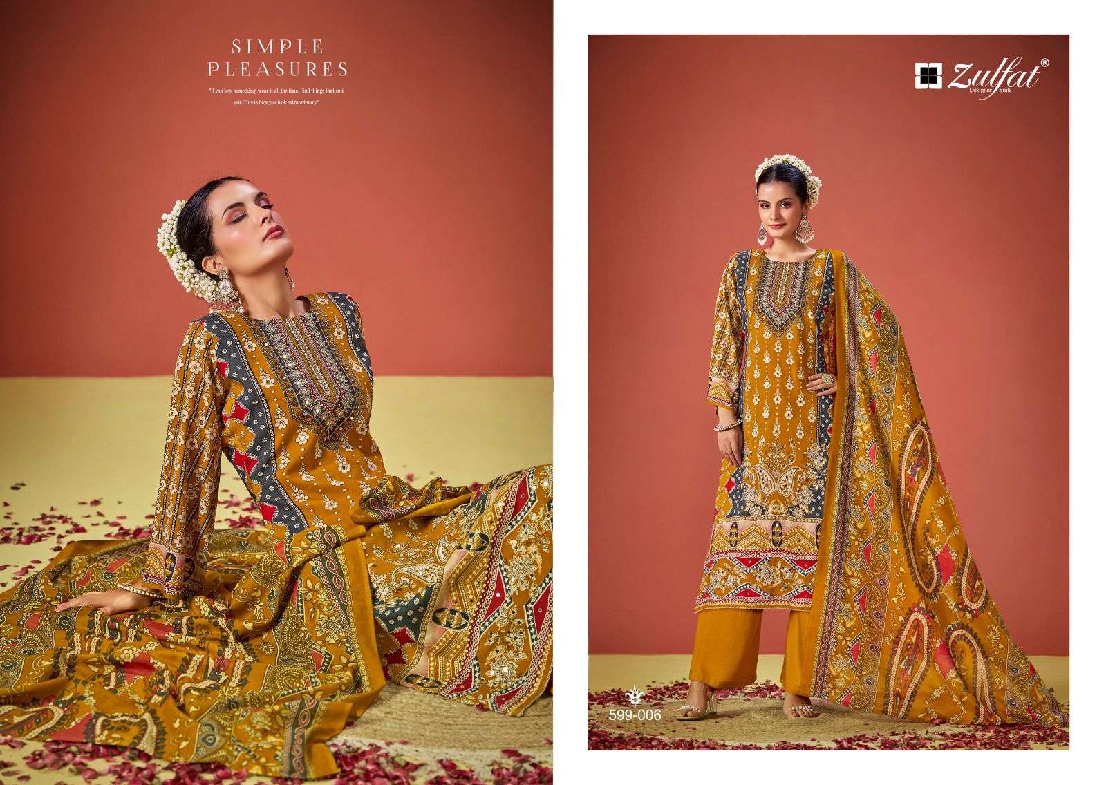 ZULFAT DESIGNER SUITS AAYAT VOL 6 
