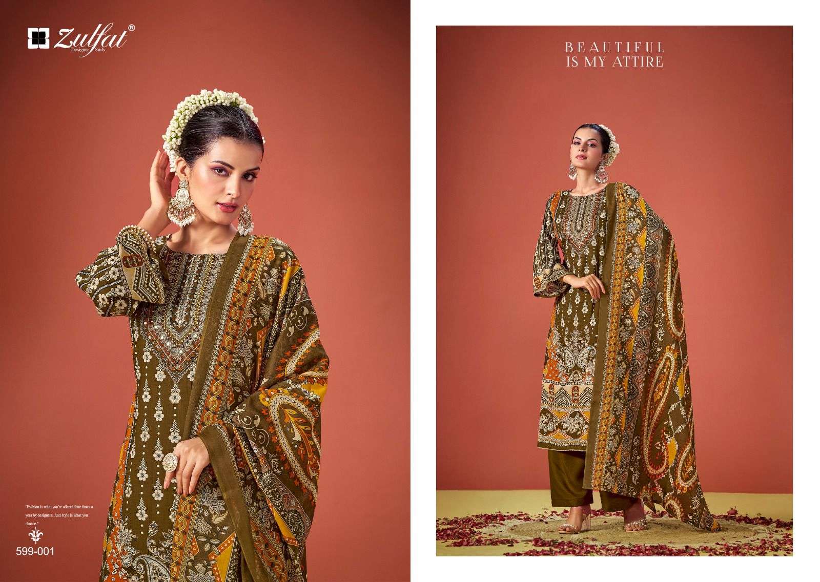 ZULFAT DESIGNER SUITS AAYAT VOL 6 
