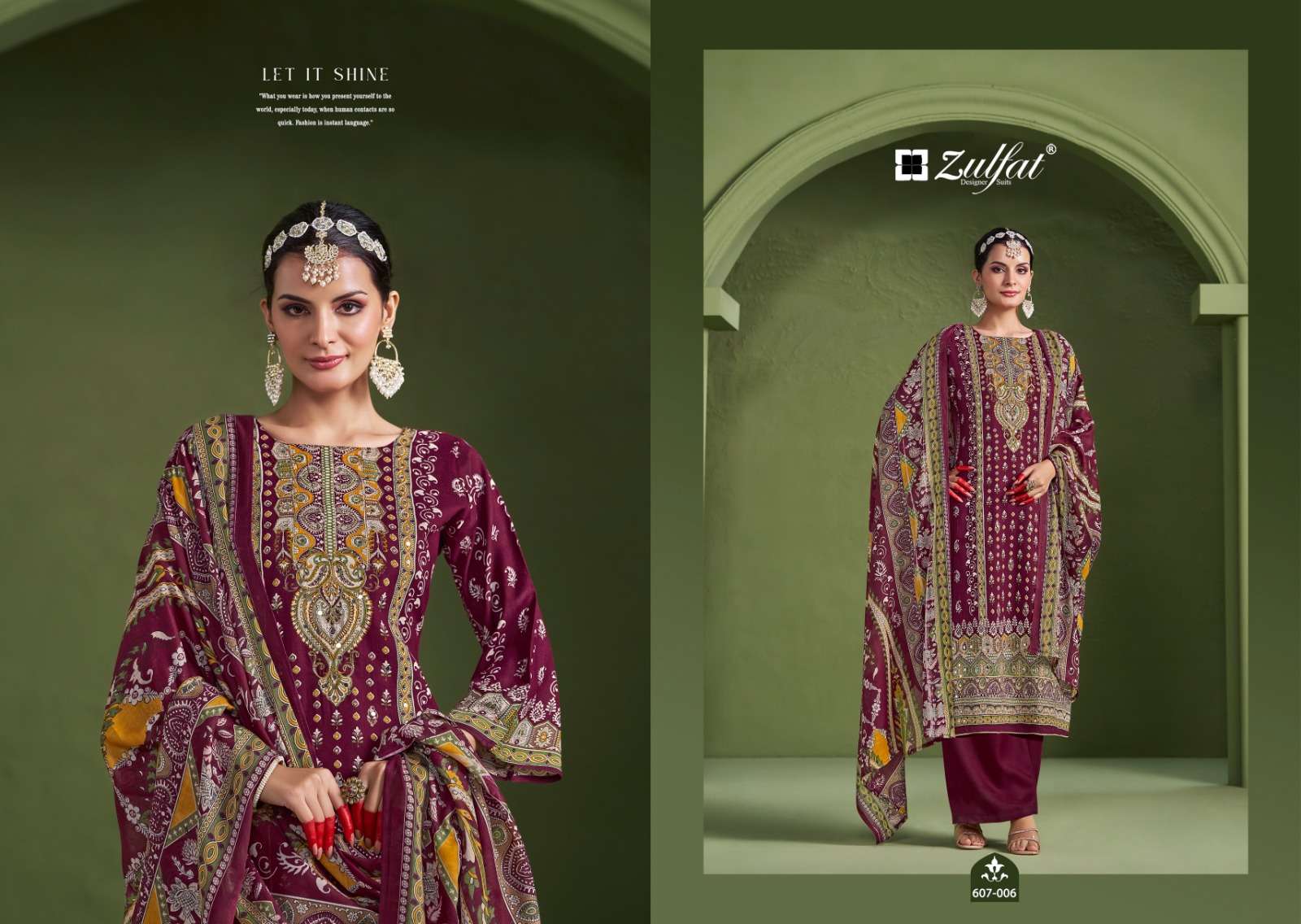 ZULFAT DESIGNER SUITS AAYAT VOL 7 
