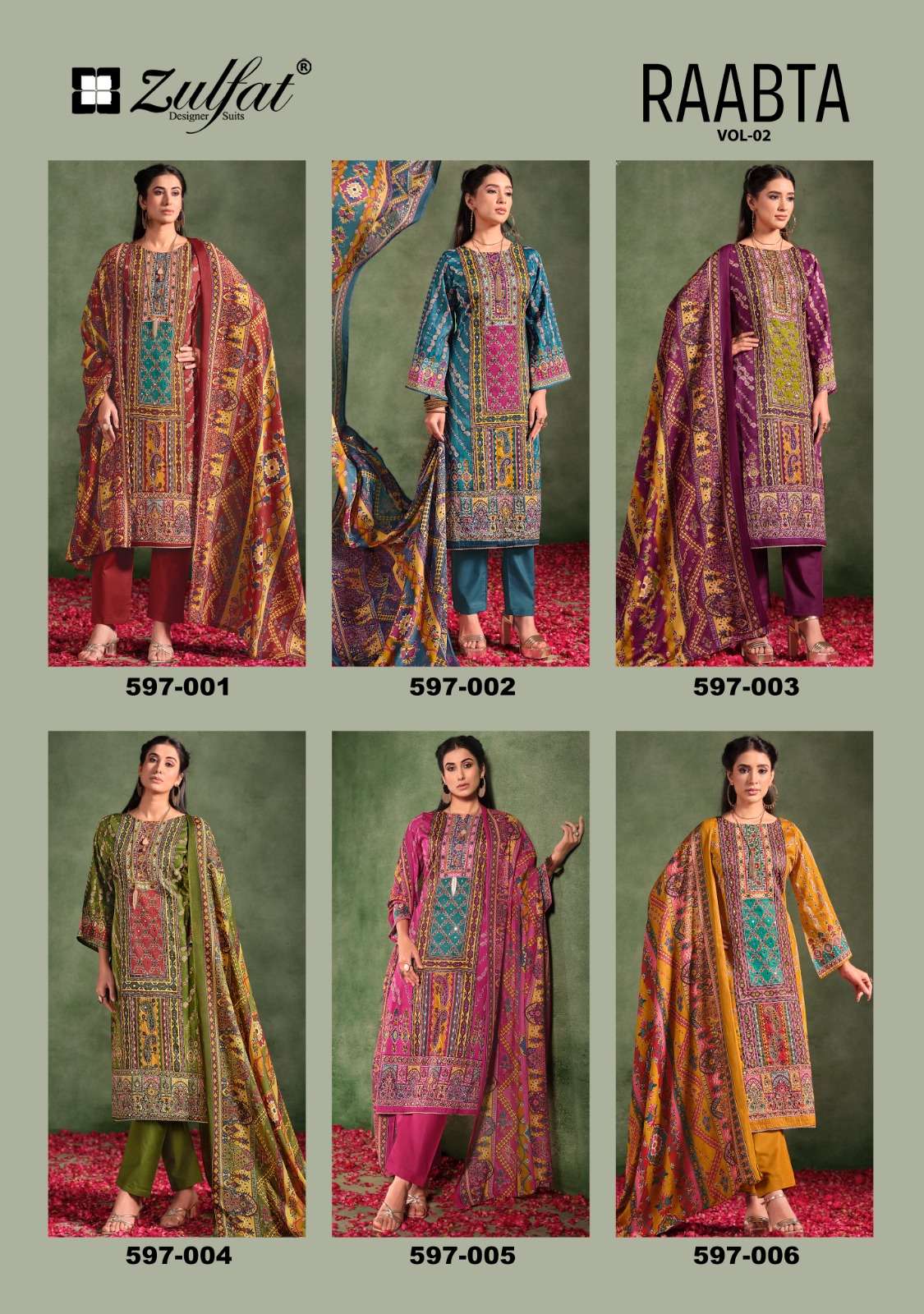 ZULFAT DESIGNER SUITS RAABTA VOL 2 
