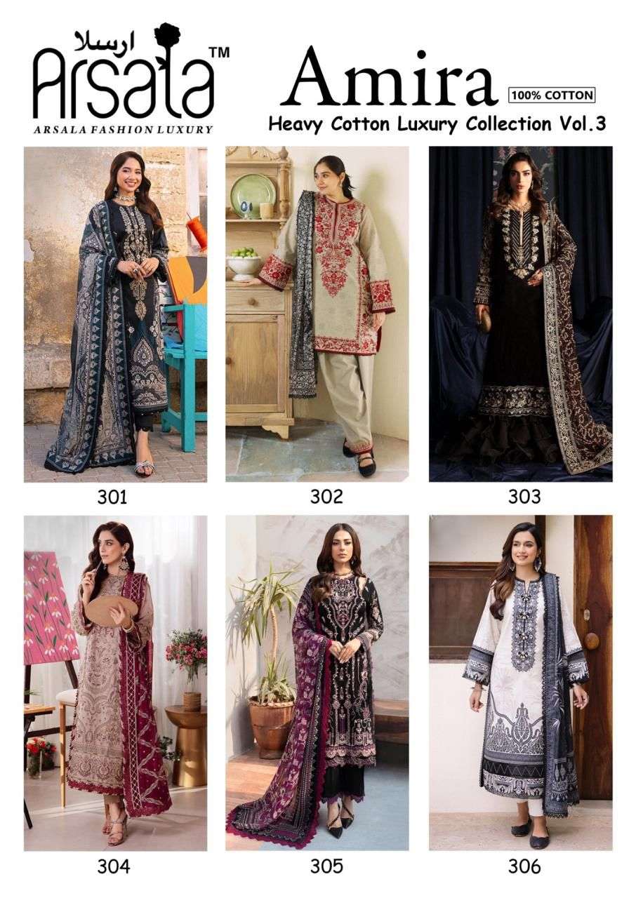 ARSALA FASHION AMIRA HEAVY COTTON LUXURY COLLECTION VOL 3 