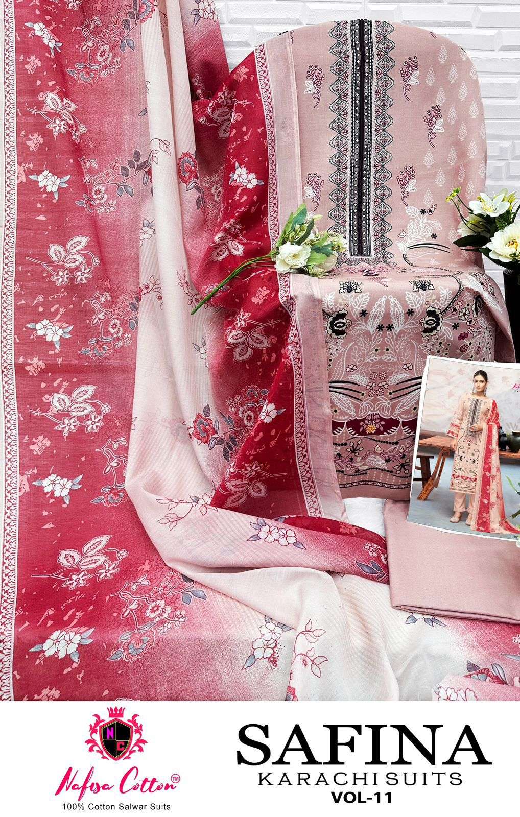 NAFISA COTTON SAFINA KARACHI SUITS VOL 11