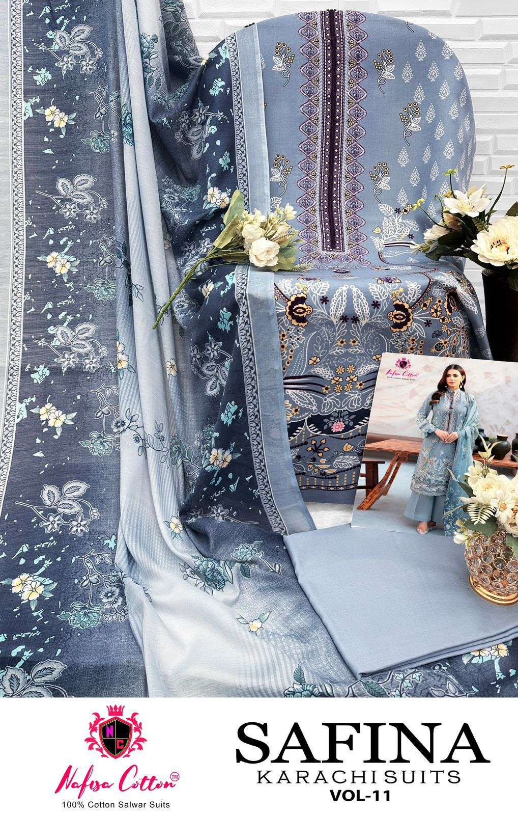 NAFISA COTTON SAFINA KARACHI SUITS VOL 11