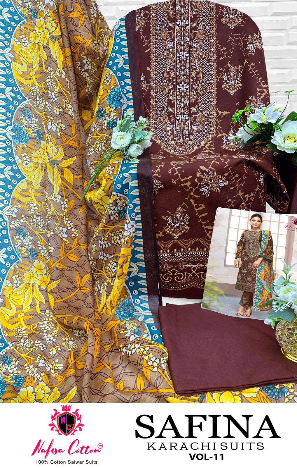 NAFISA COTTON SAFINA KARACHI SUITS VOL 11