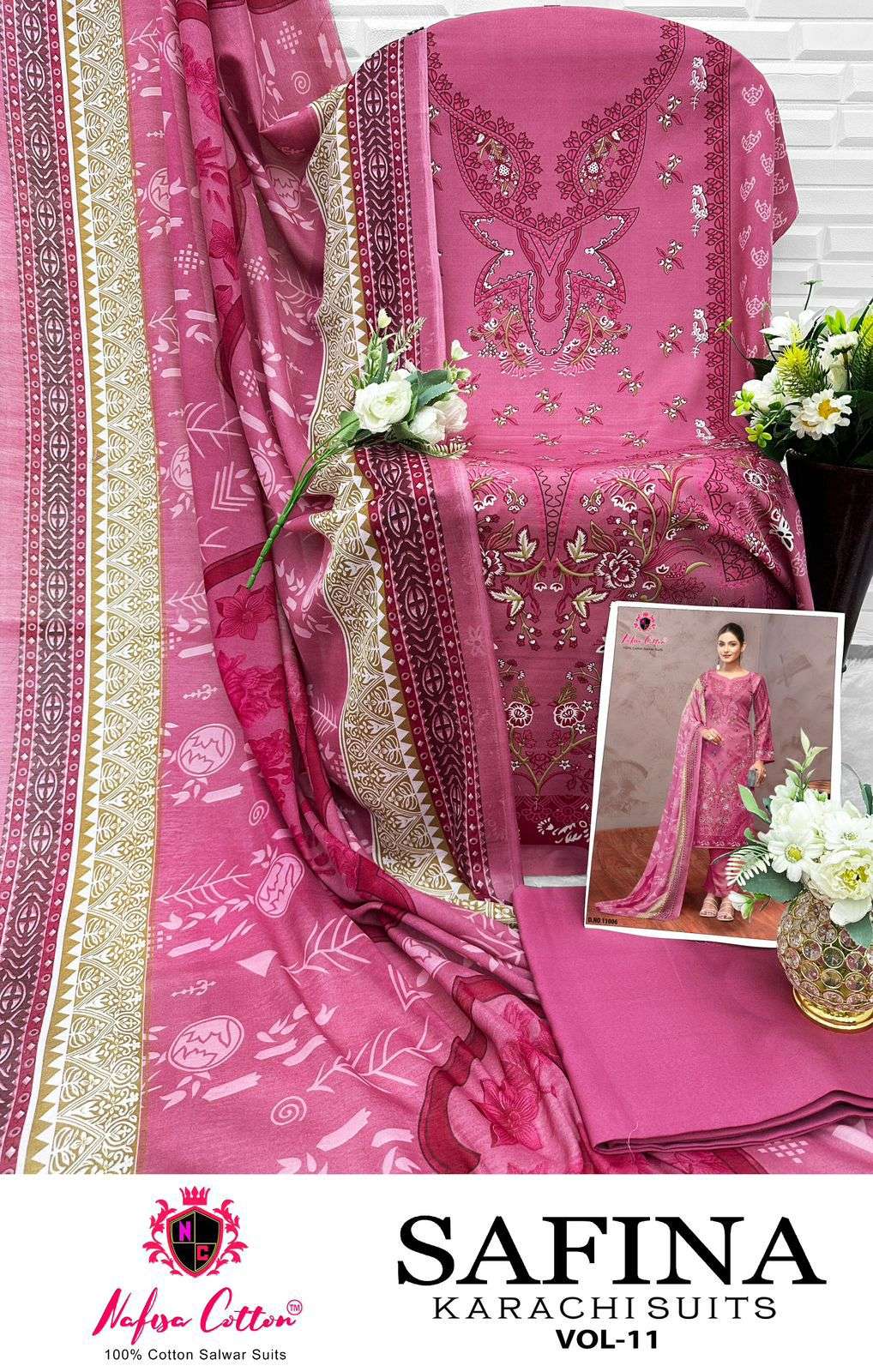 NAFISA COTTON SAFINA KARACHI SUITS VOL 11