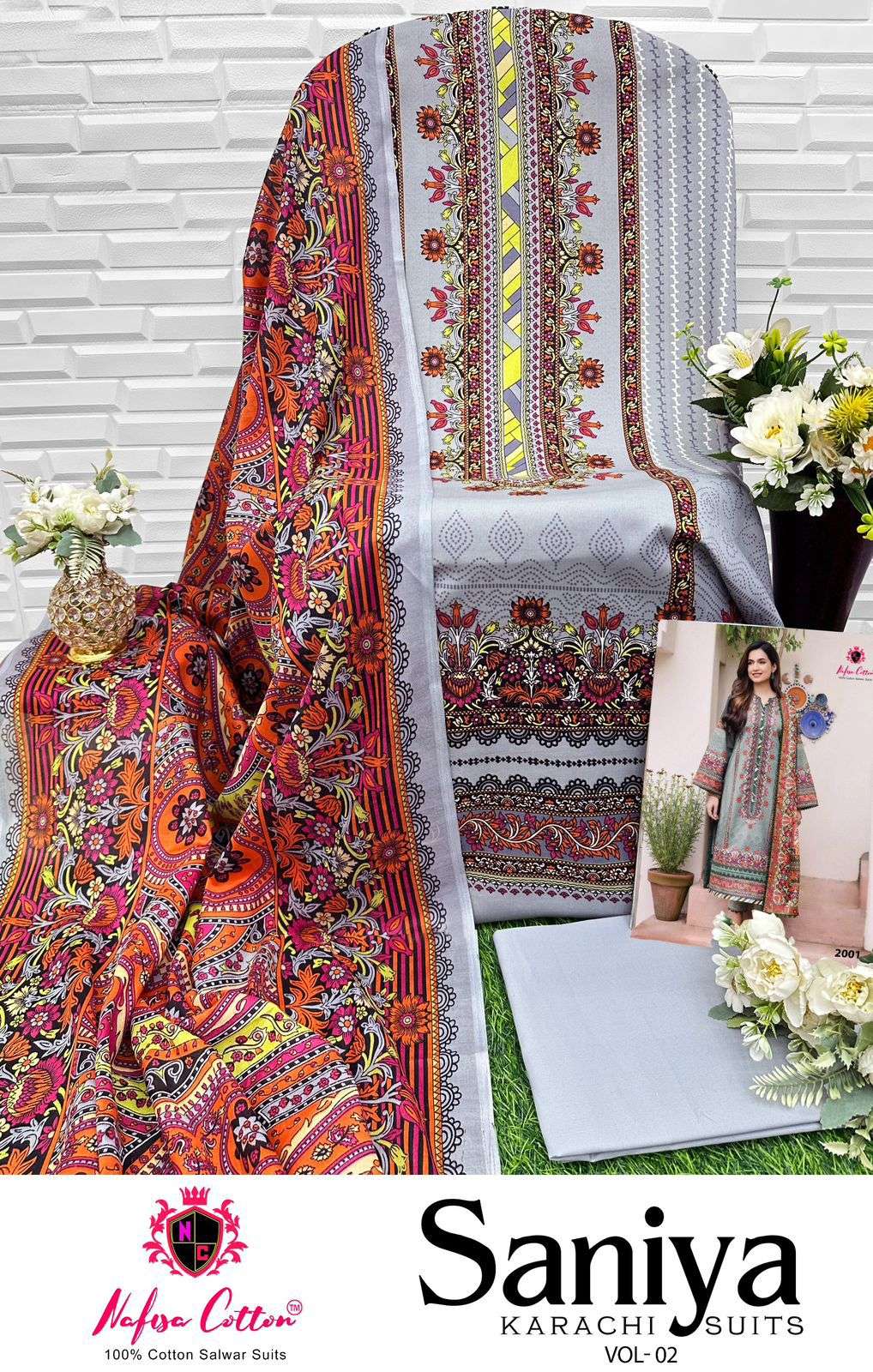 NAFISA COTTON SANIYA KARACHI SUITS VOL 2 