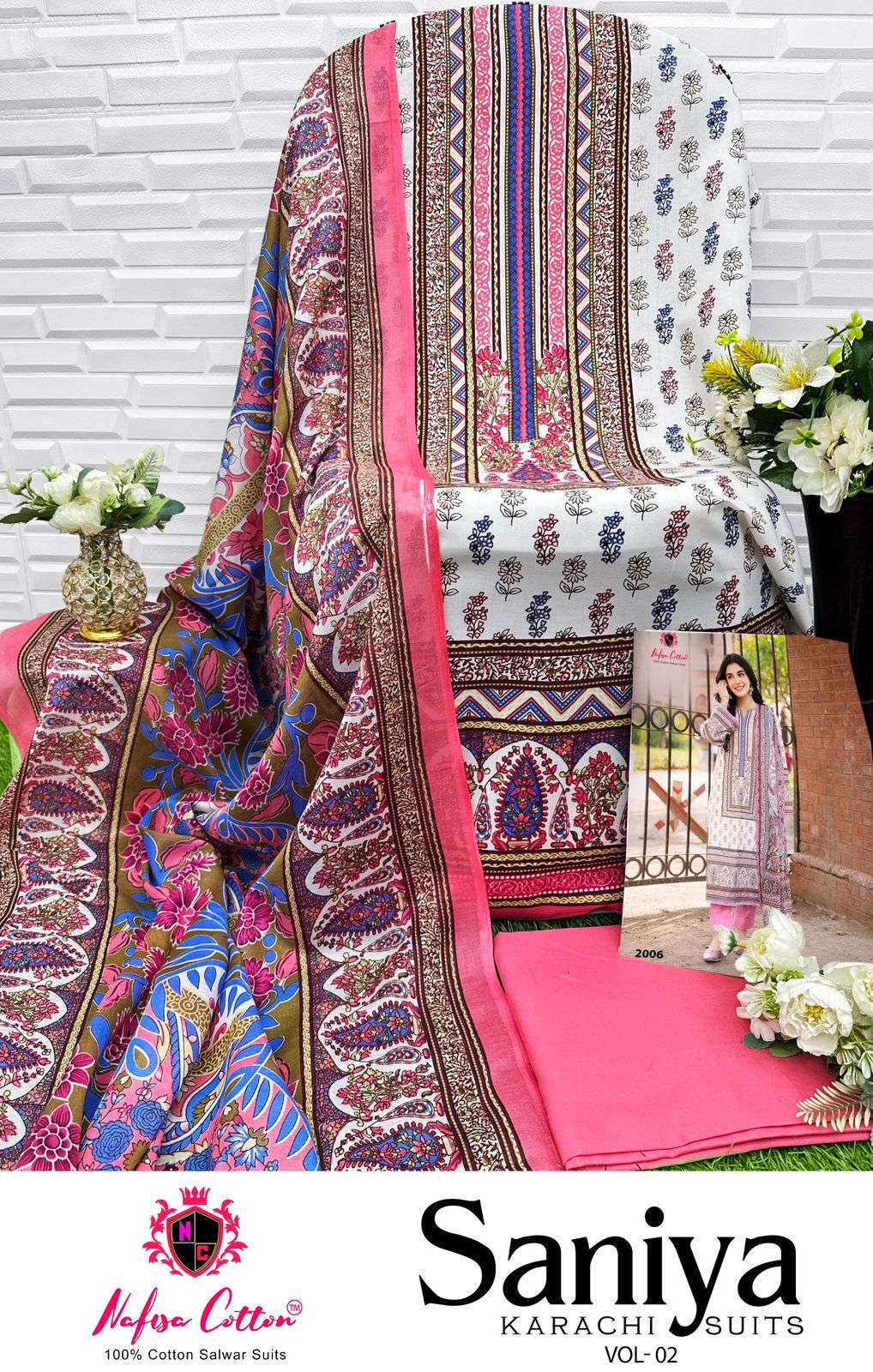 NAFISA COTTON SANIYA KARACHI SUITS VOL 2 