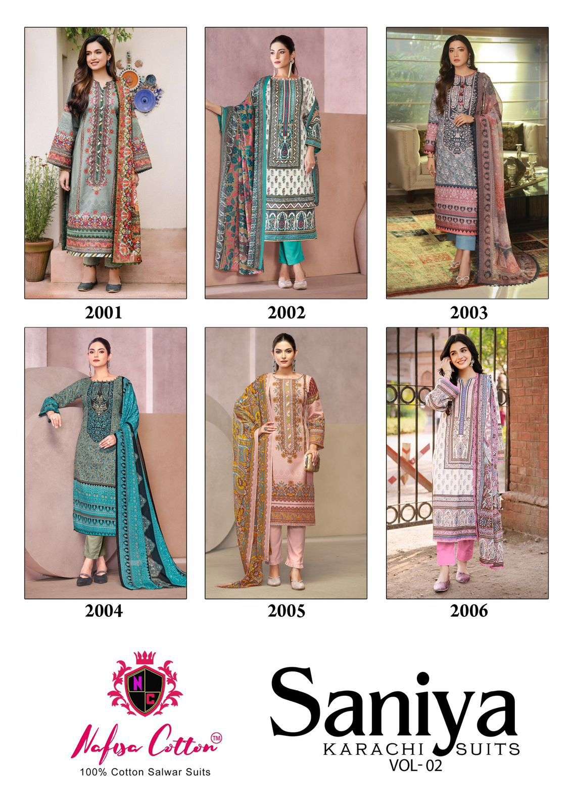 NAFISA COTTON SANIYA KARACHI SUITS VOL 2 