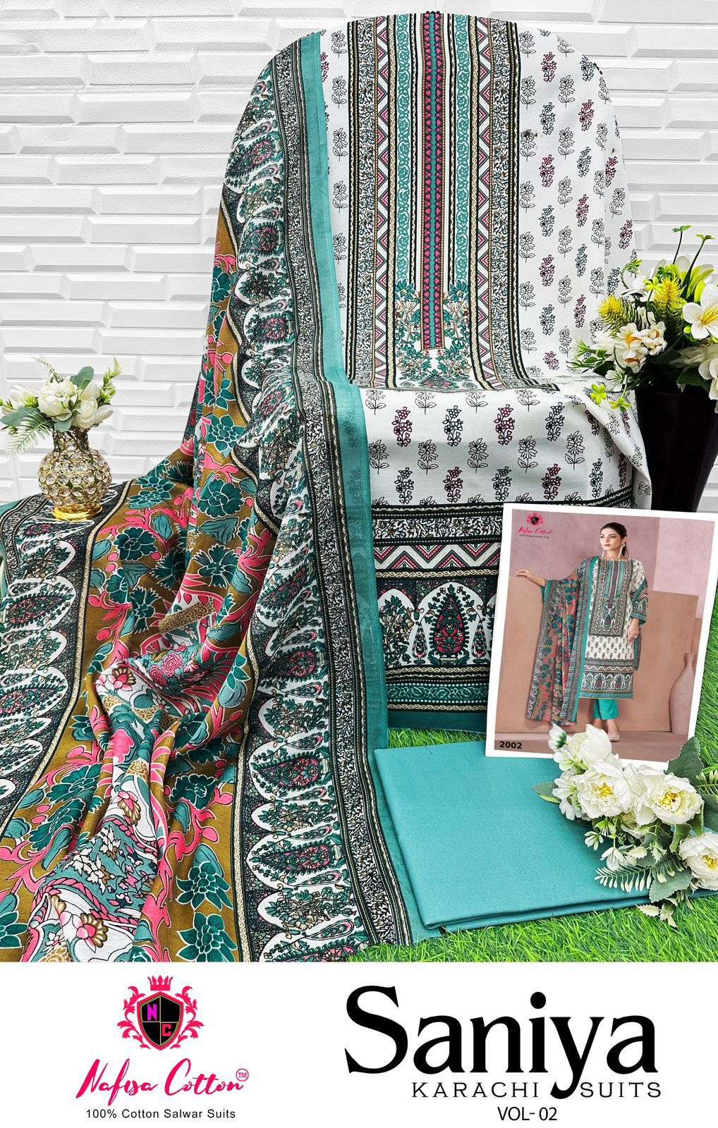 NAFISA COTTON SANIYA KARACHI SUITS VOL 2 