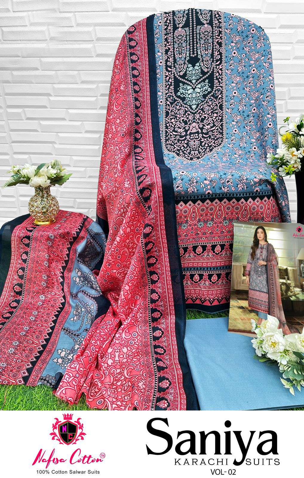 NAFISA COTTON SANIYA KARACHI SUITS VOL 2 