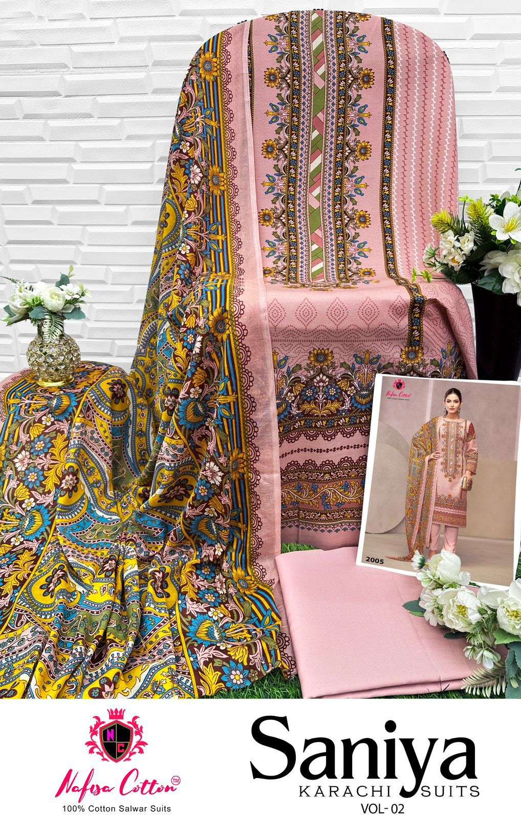 NAFISA COTTON SANIYA KARACHI SUITS VOL 2 