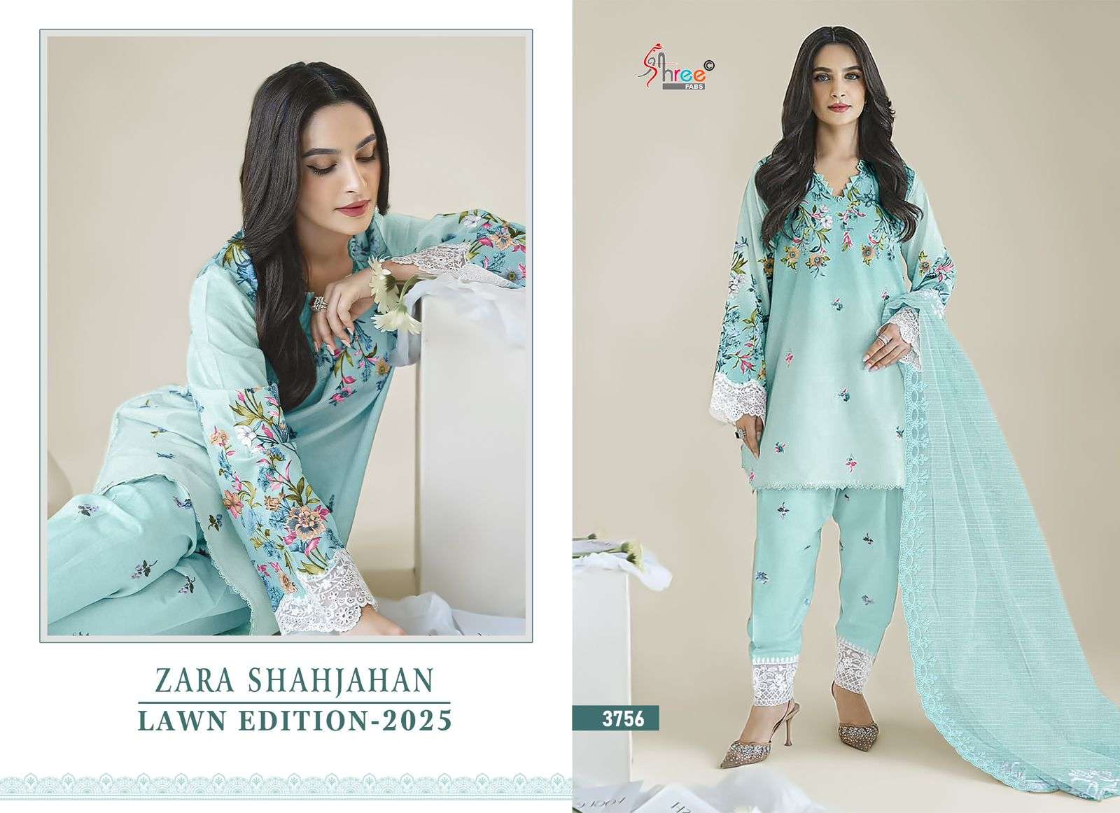 SHREE FABS ZARA SHAHJAHAN LAWN EDITION 25 