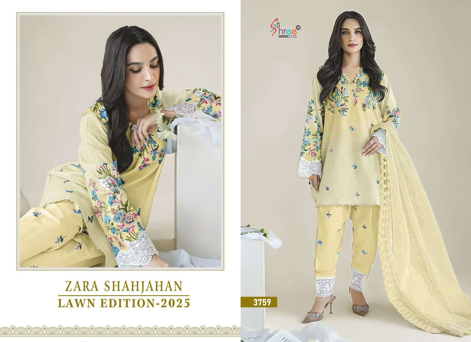 SHREE FABS ZARA SHAHJAHAN LAWN EDITION 25 
